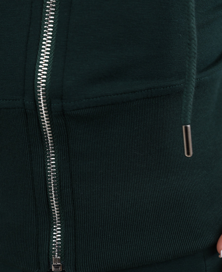 Zip-up sweatshirt with hood