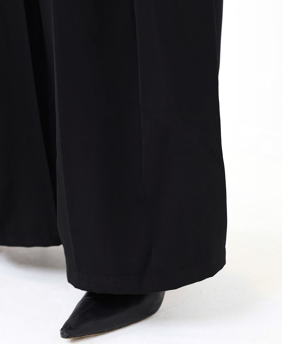 Black wide leg pants