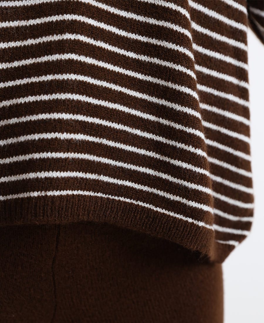 Striped knit sweater