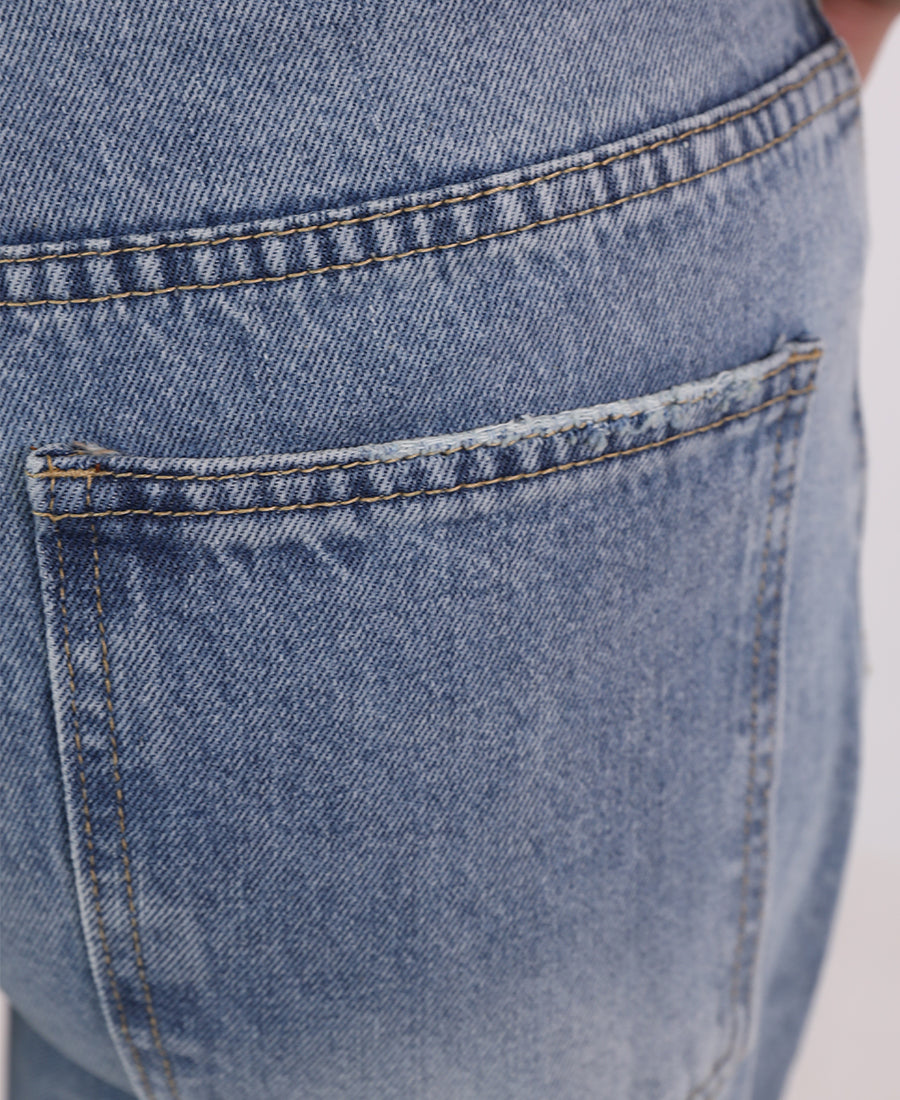 Wide Leg Jeans Tie Waist
