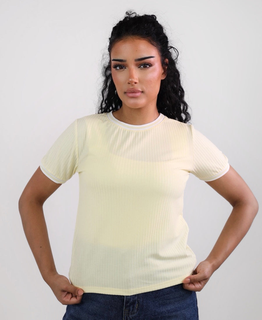 Colorful T-shirt with white edges