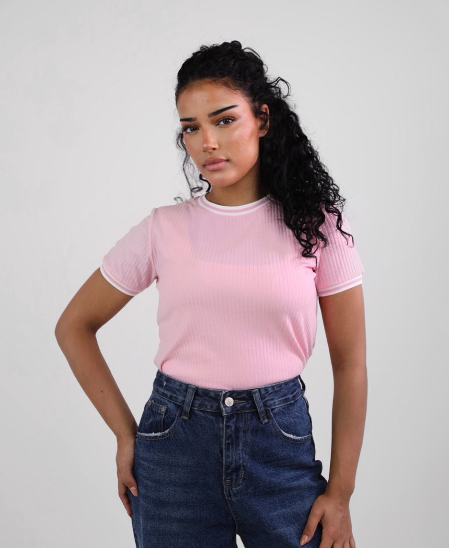 Colorful T-shirt with white edges
