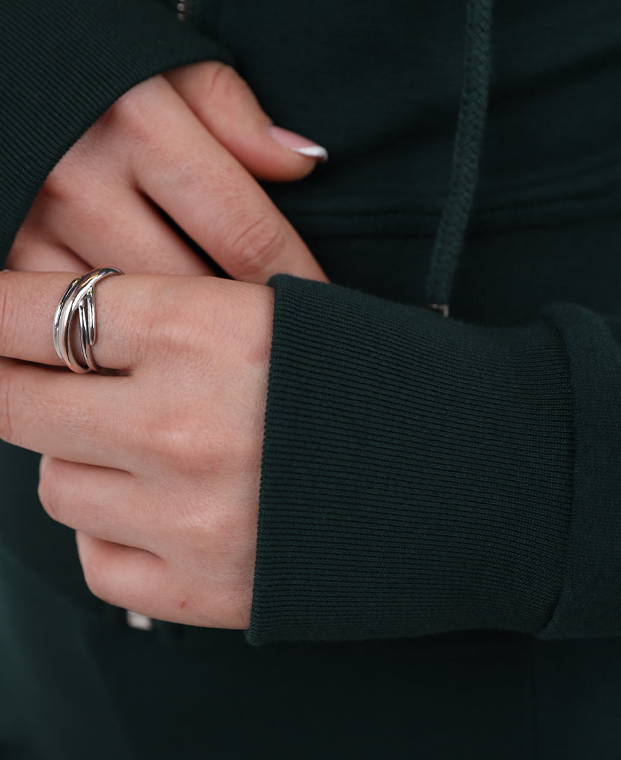 Zip-up sweatshirt with hood