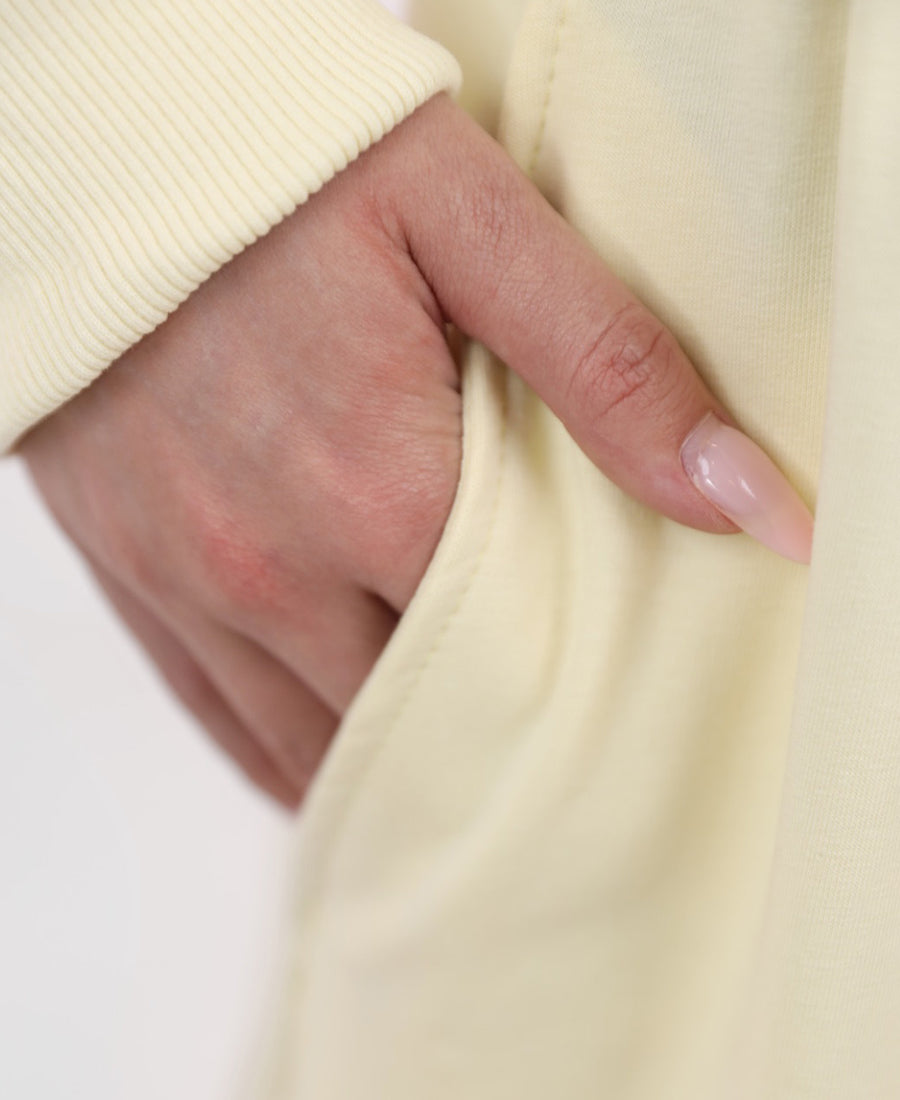 Training jacket with a hood and wide-leg trousers with an elastic waist