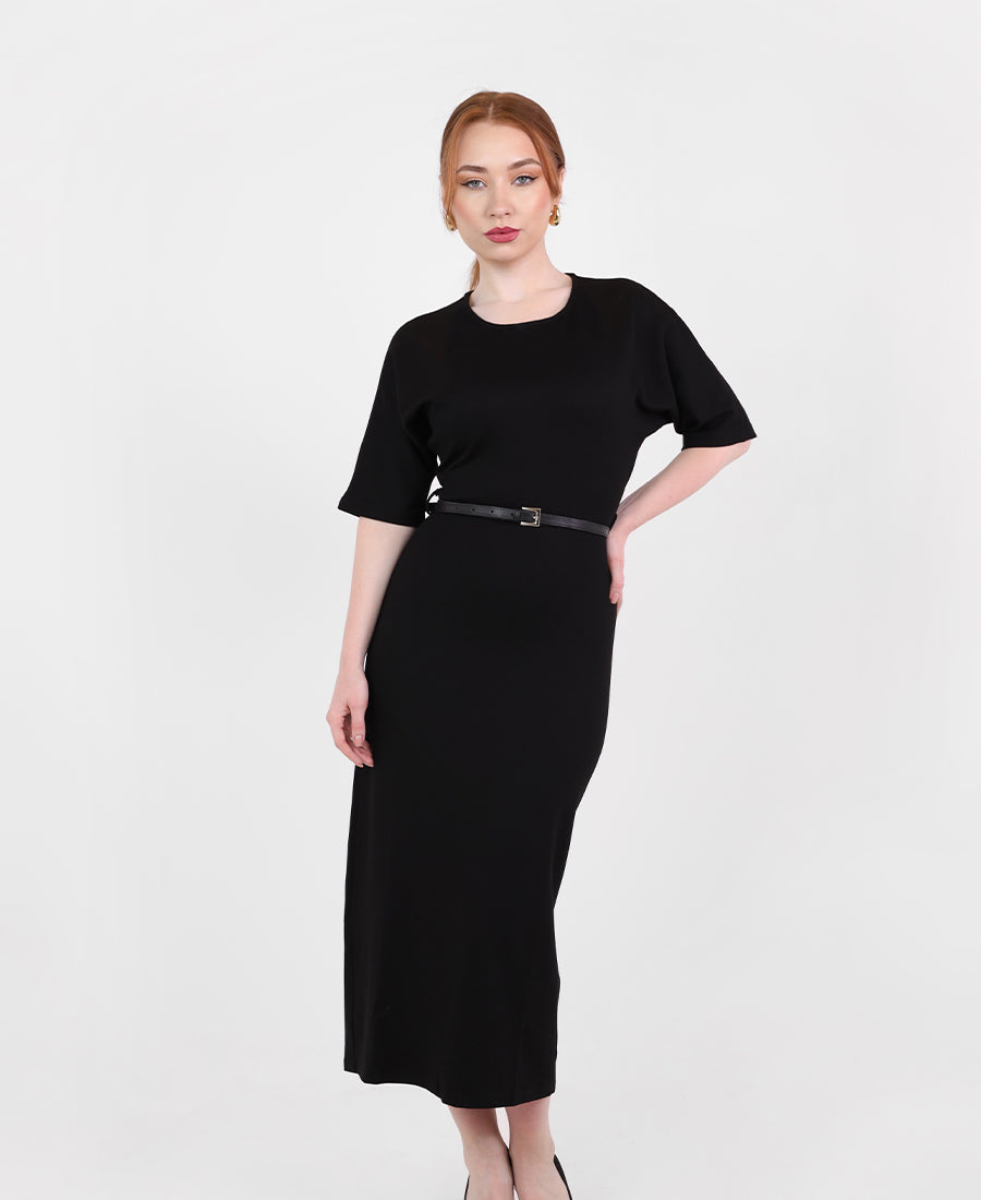 Long dress with belt