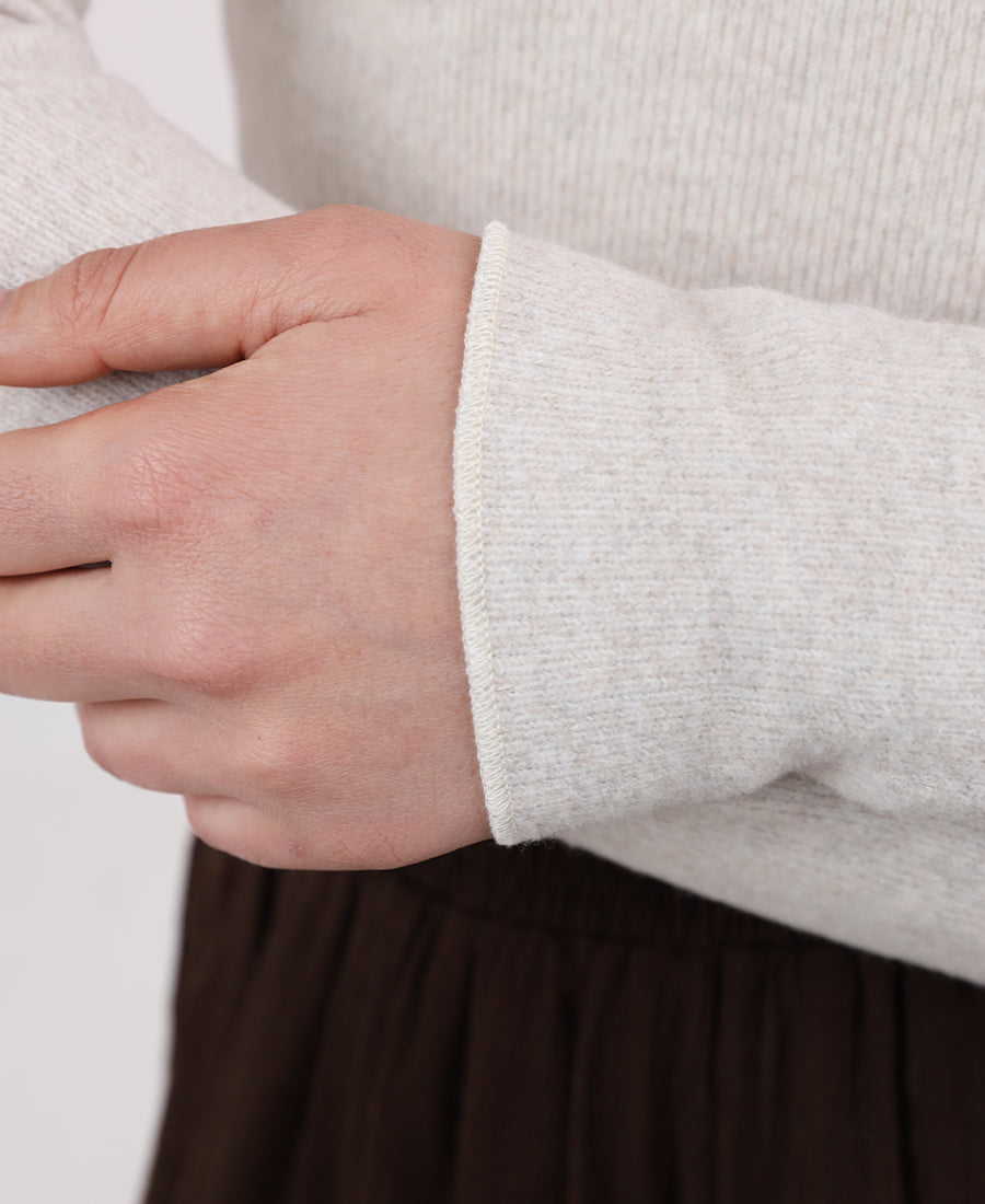 Soft wool cropped blouse