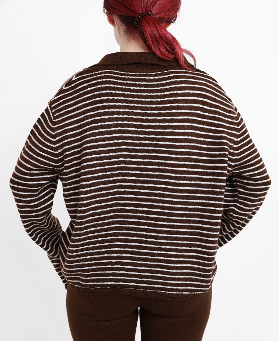 Striped knit sweater