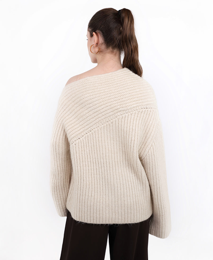 Chunky ribbed-knit sweater