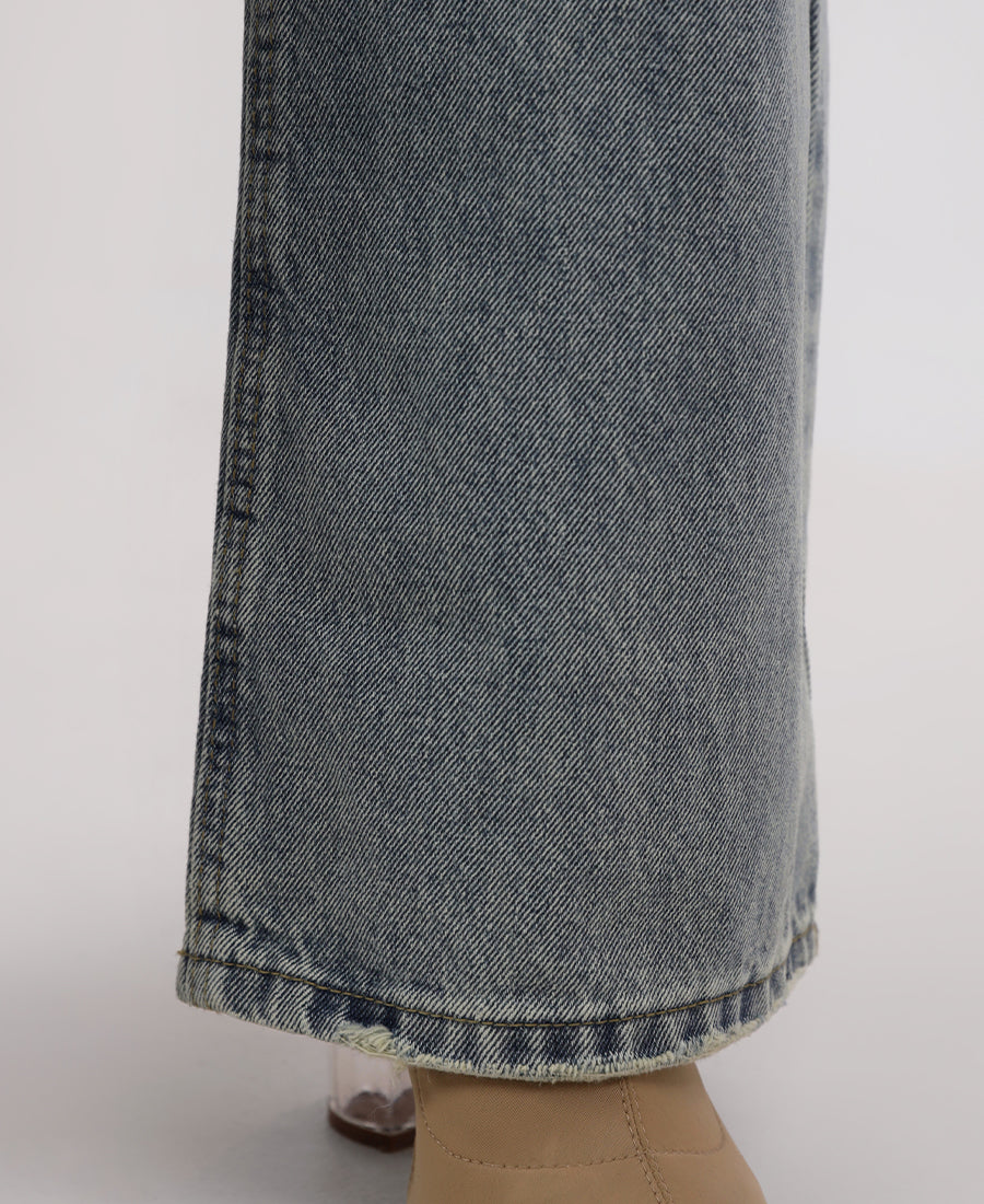 Ice blue straight jeans