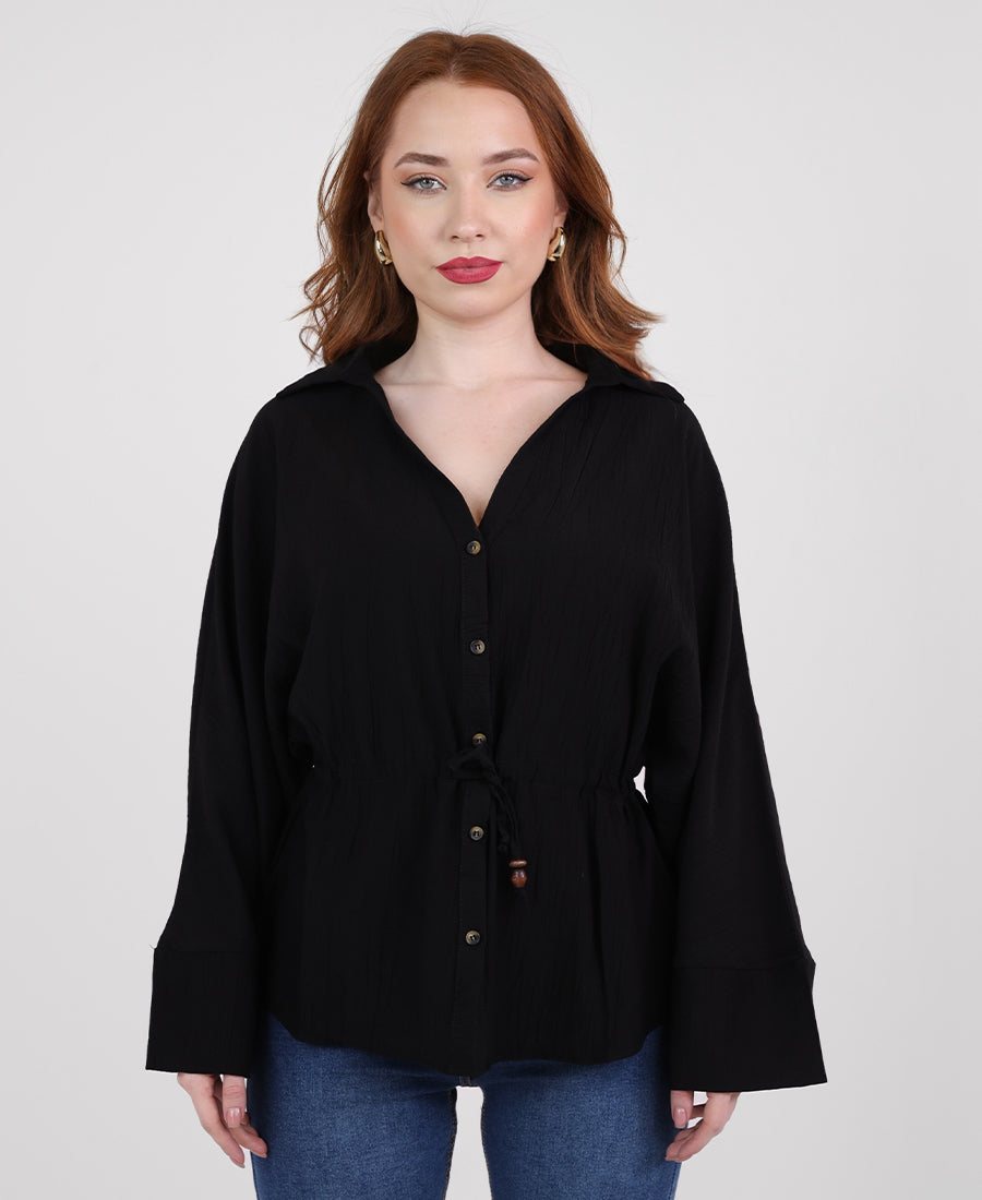 Tie waist shirt