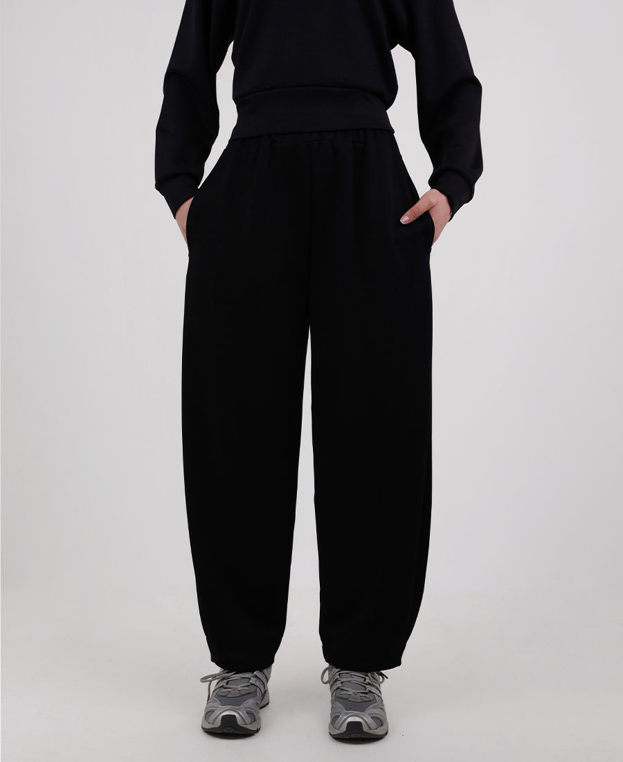 Cotton sweatpants with elastic waist