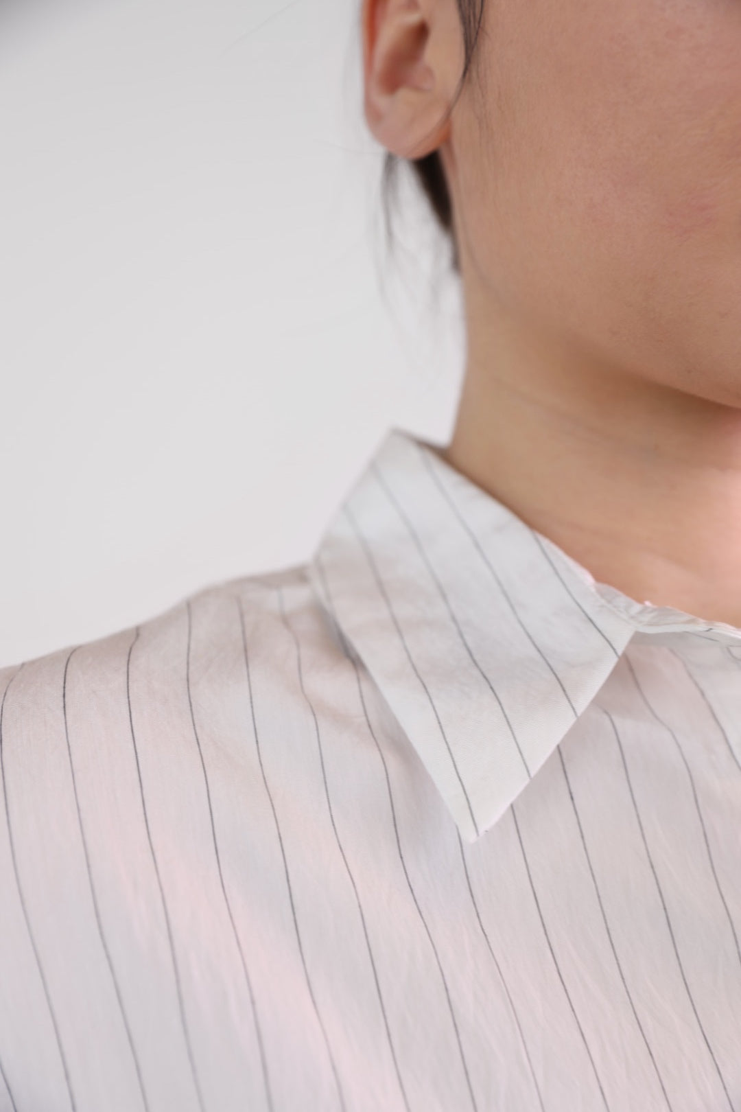 White striped oversized shirt