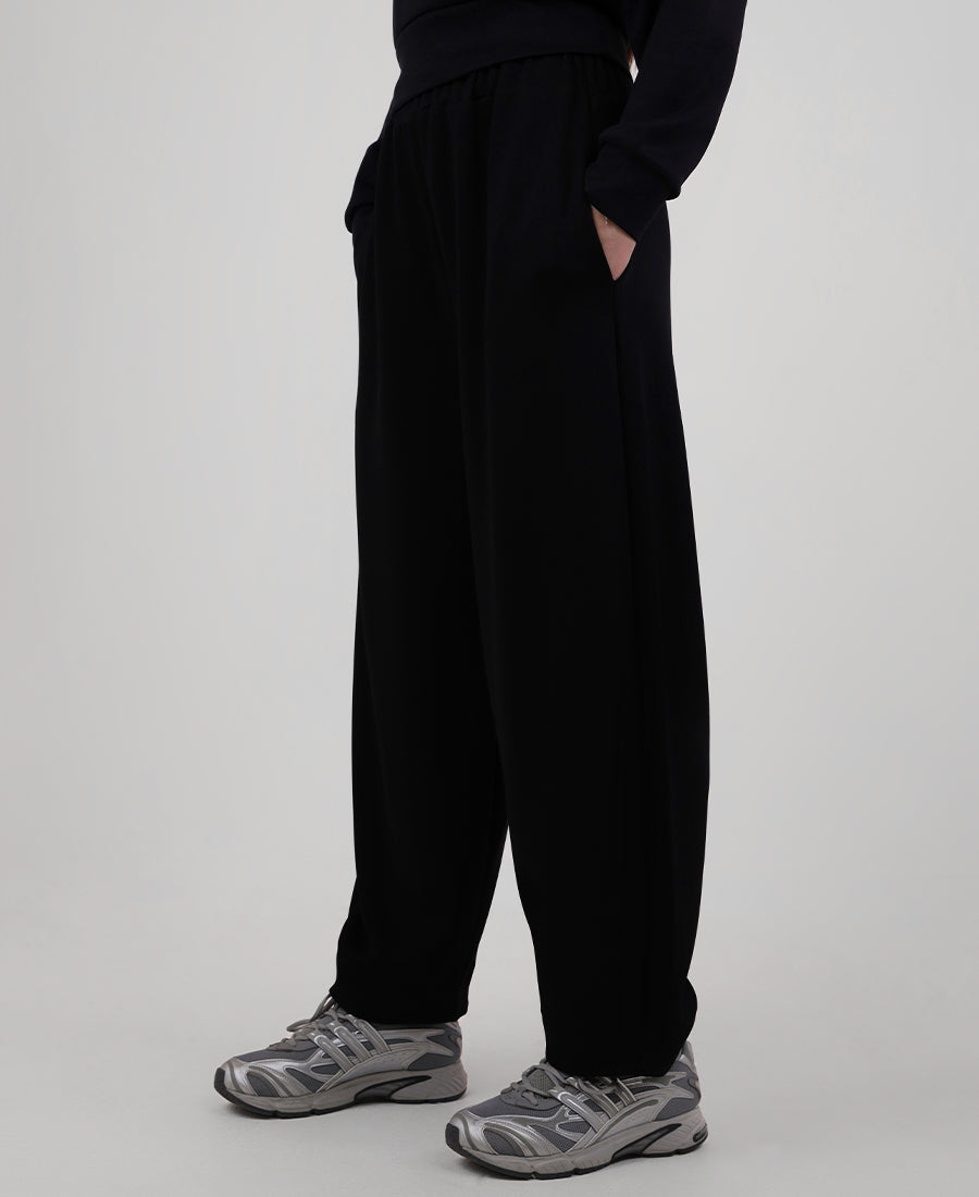 Cotton sweatpants with elastic waist