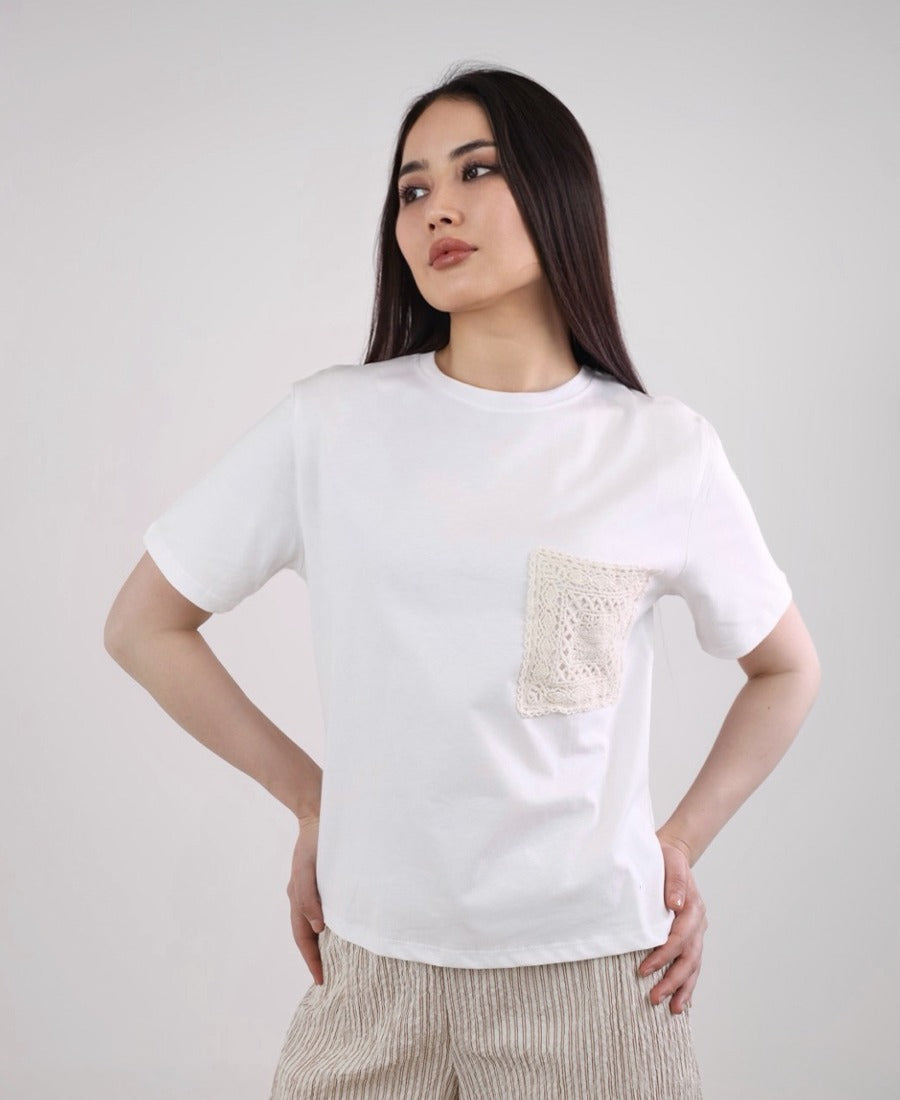 Pocket tricot t-shirt