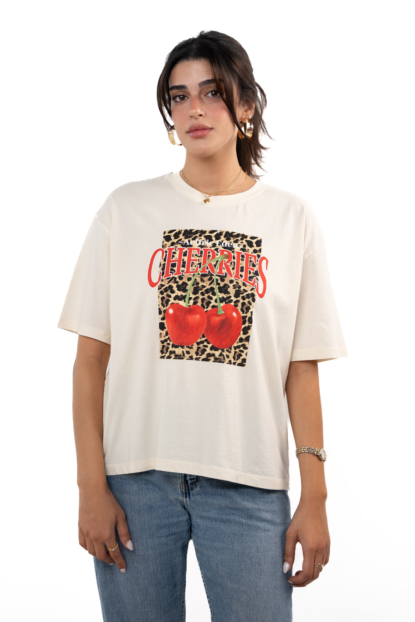 Cherries Print T-shirt