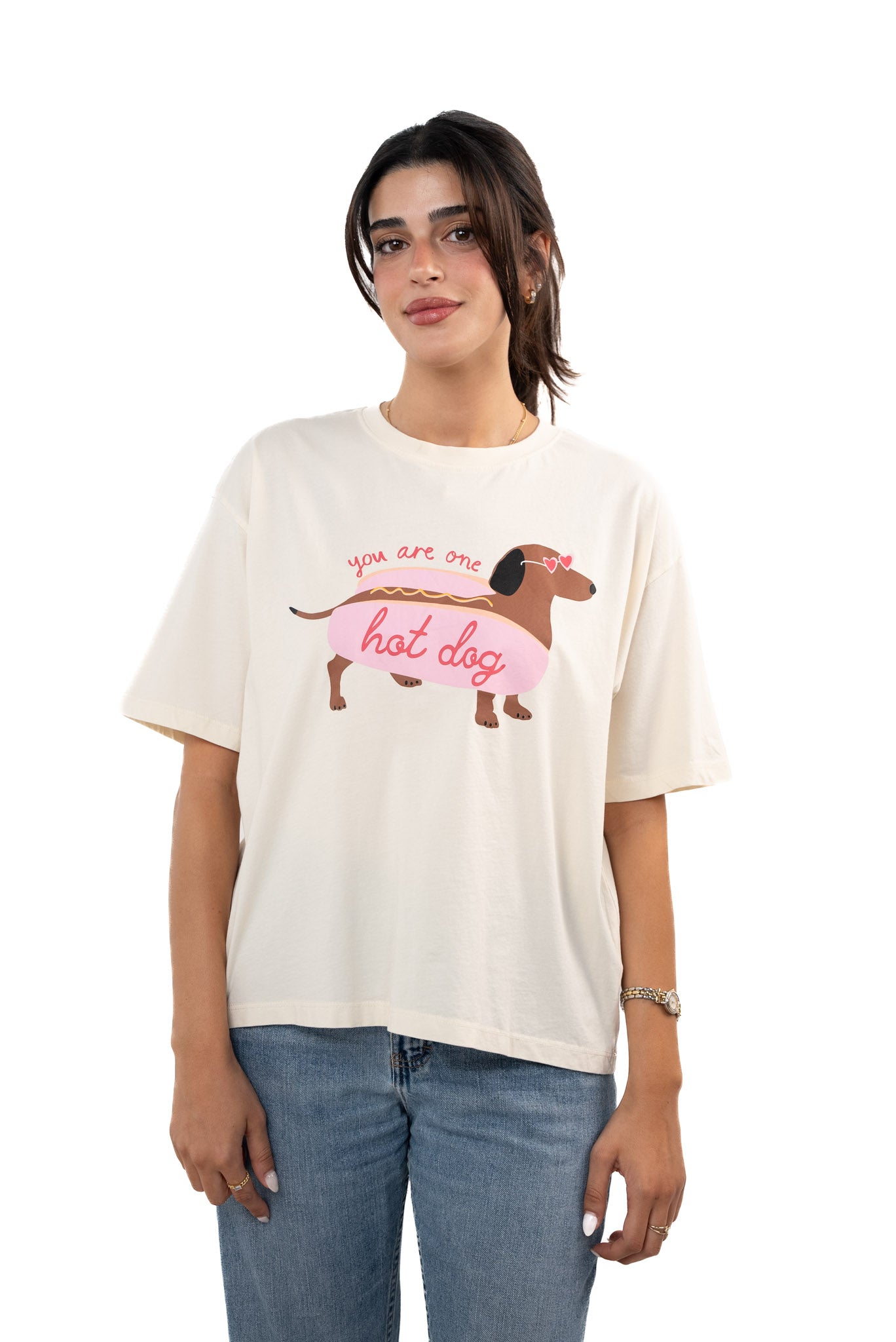 Hot Dog Print T-shirt