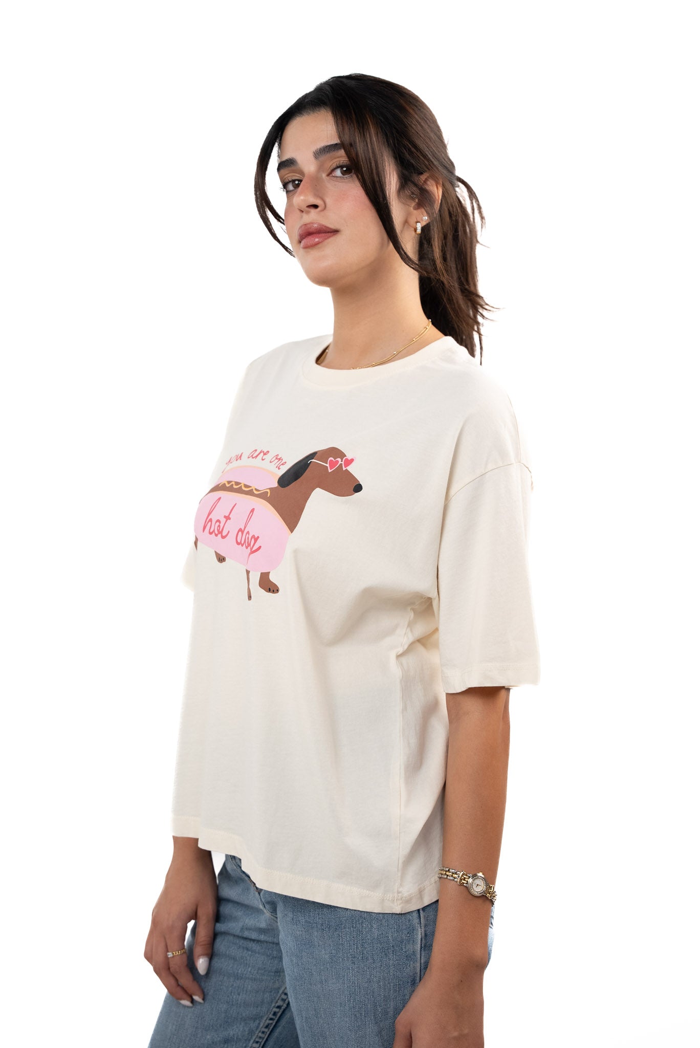 Hot Dog Print T-shirt