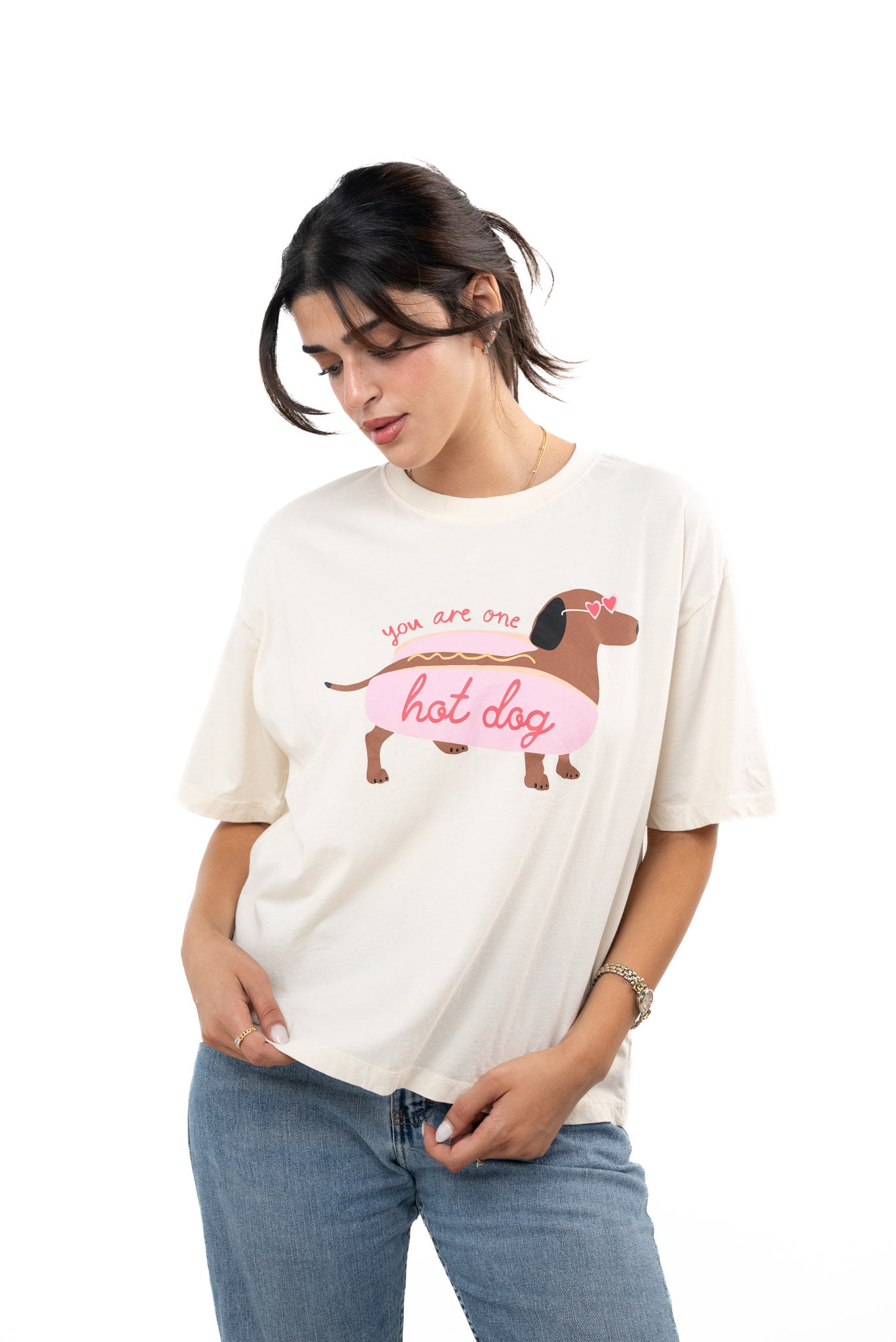 Hot Dog Print T-shirt