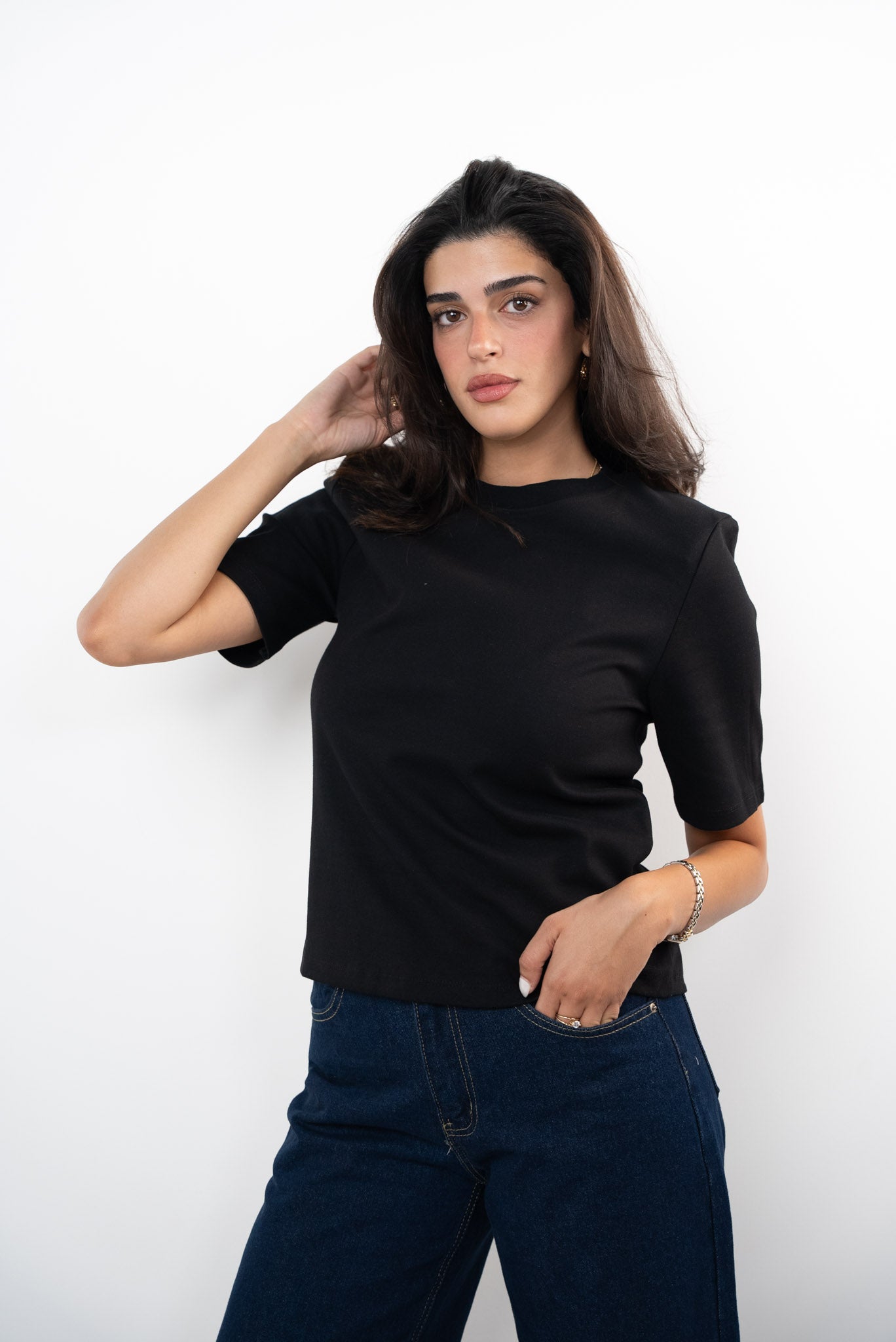 Padded Shoulder T-shirt