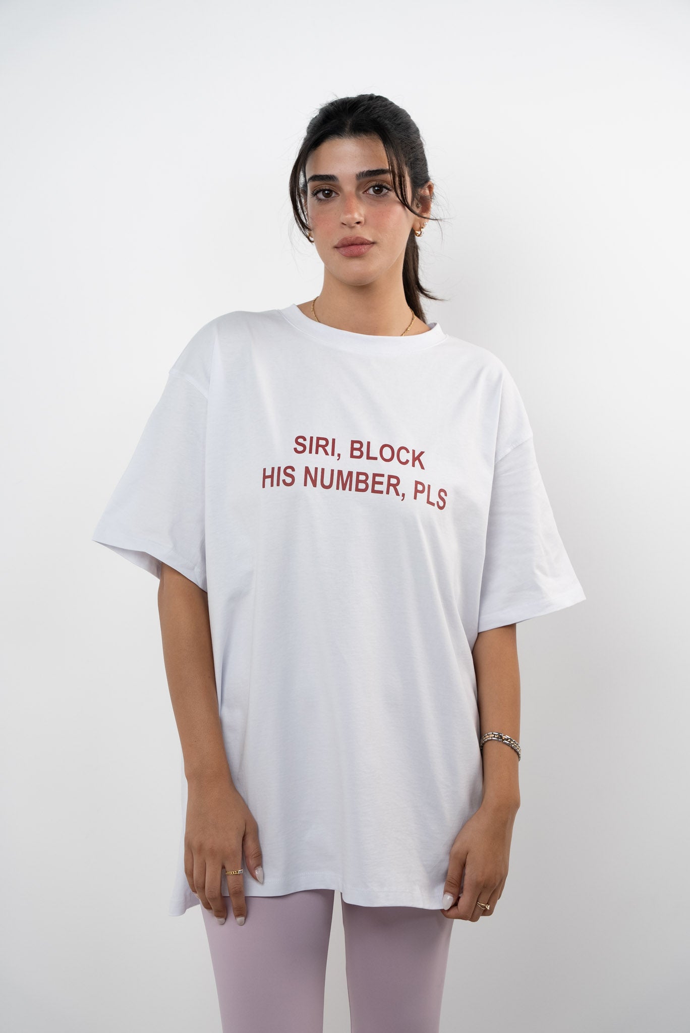"Siri Block His Number " Oversized T-shirt