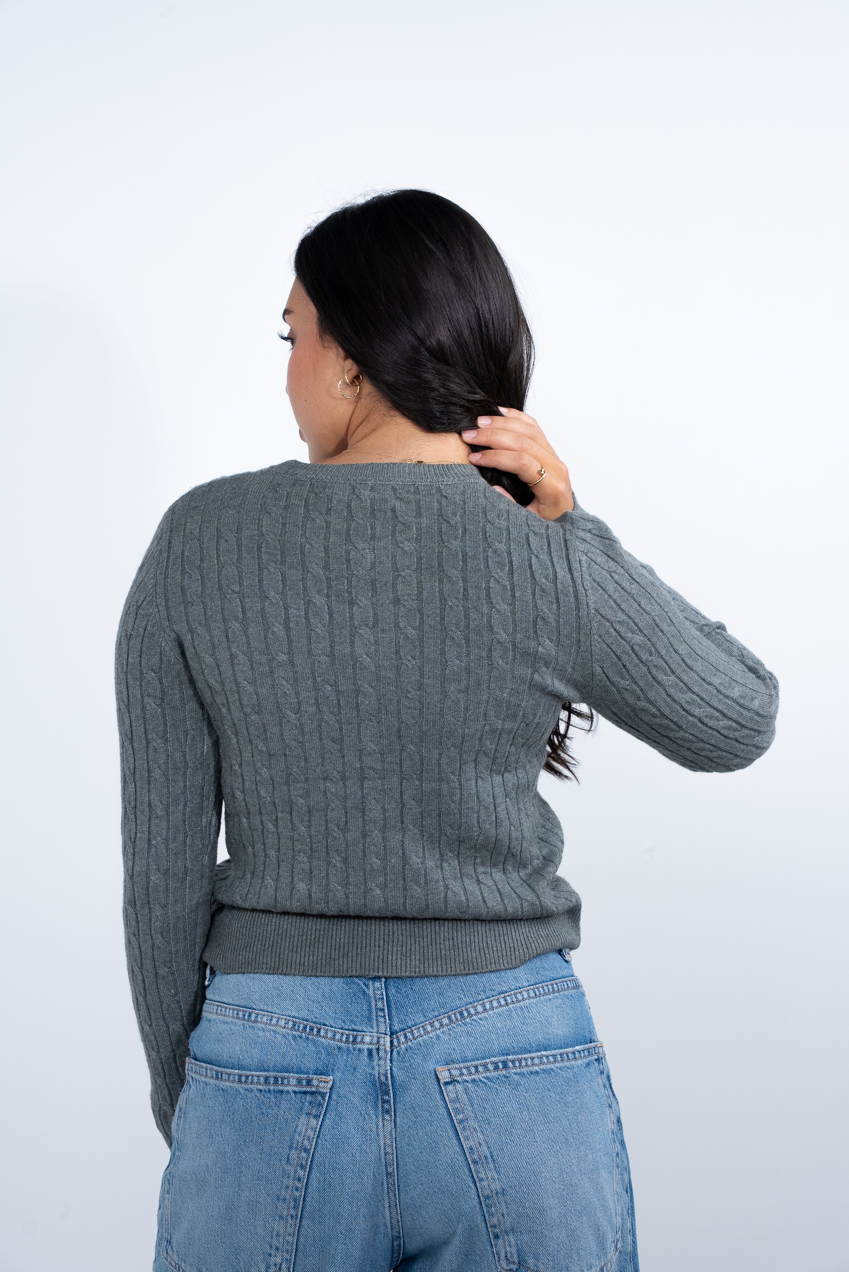 Woolen blouse with buttoned placket