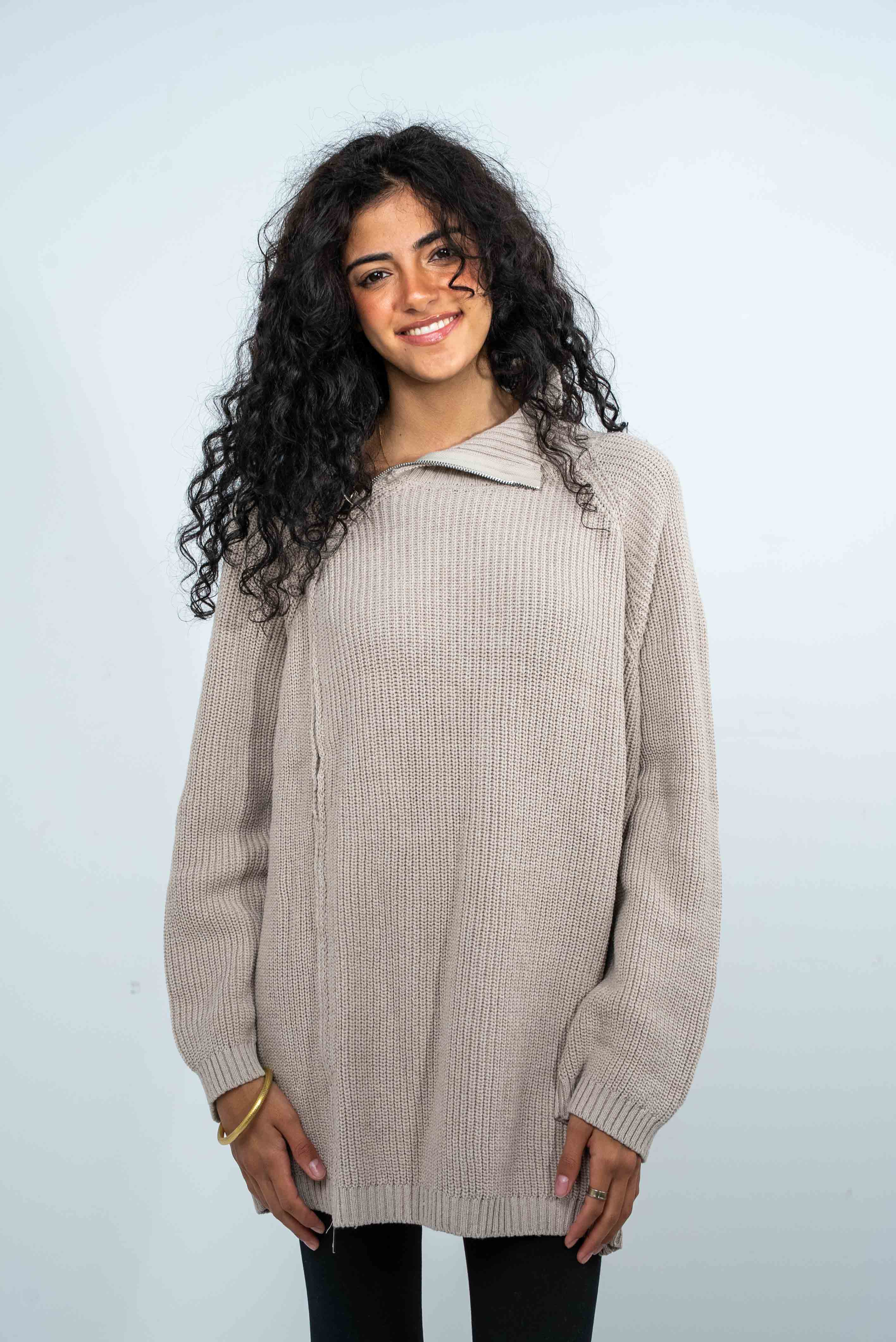 Diagonal Collar Sweater