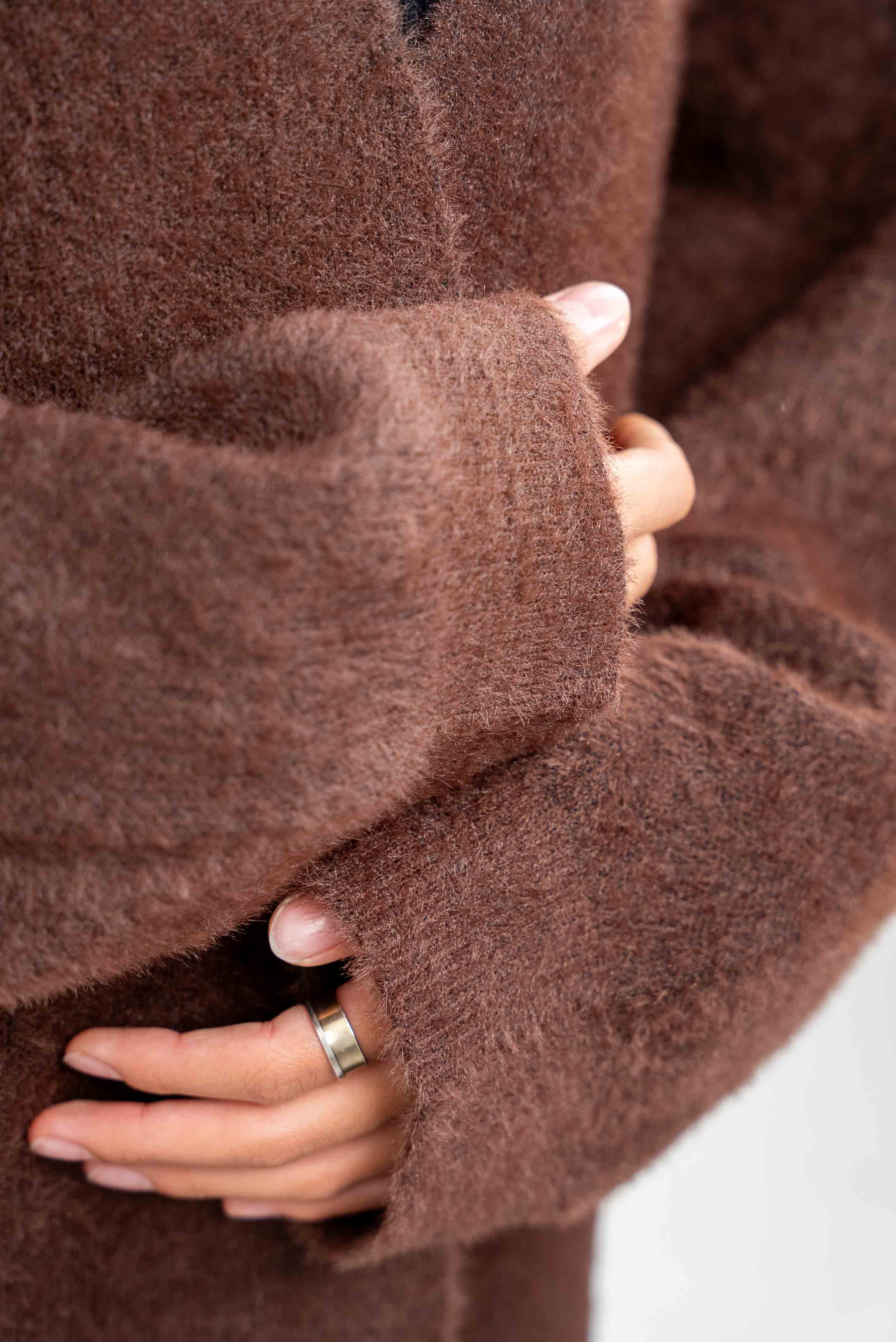 Long Cardigan in black and brown