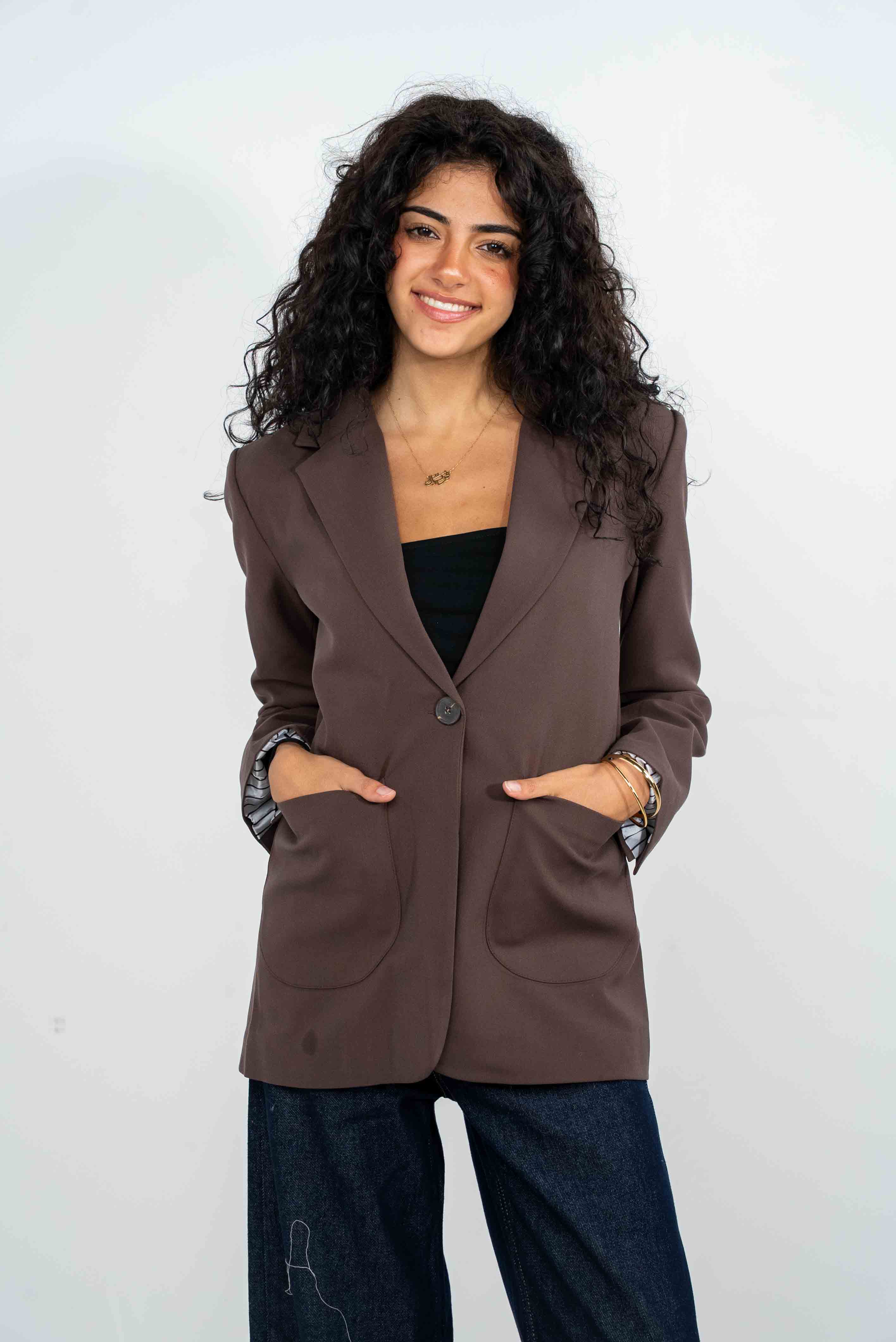Brown Blazer with pocket