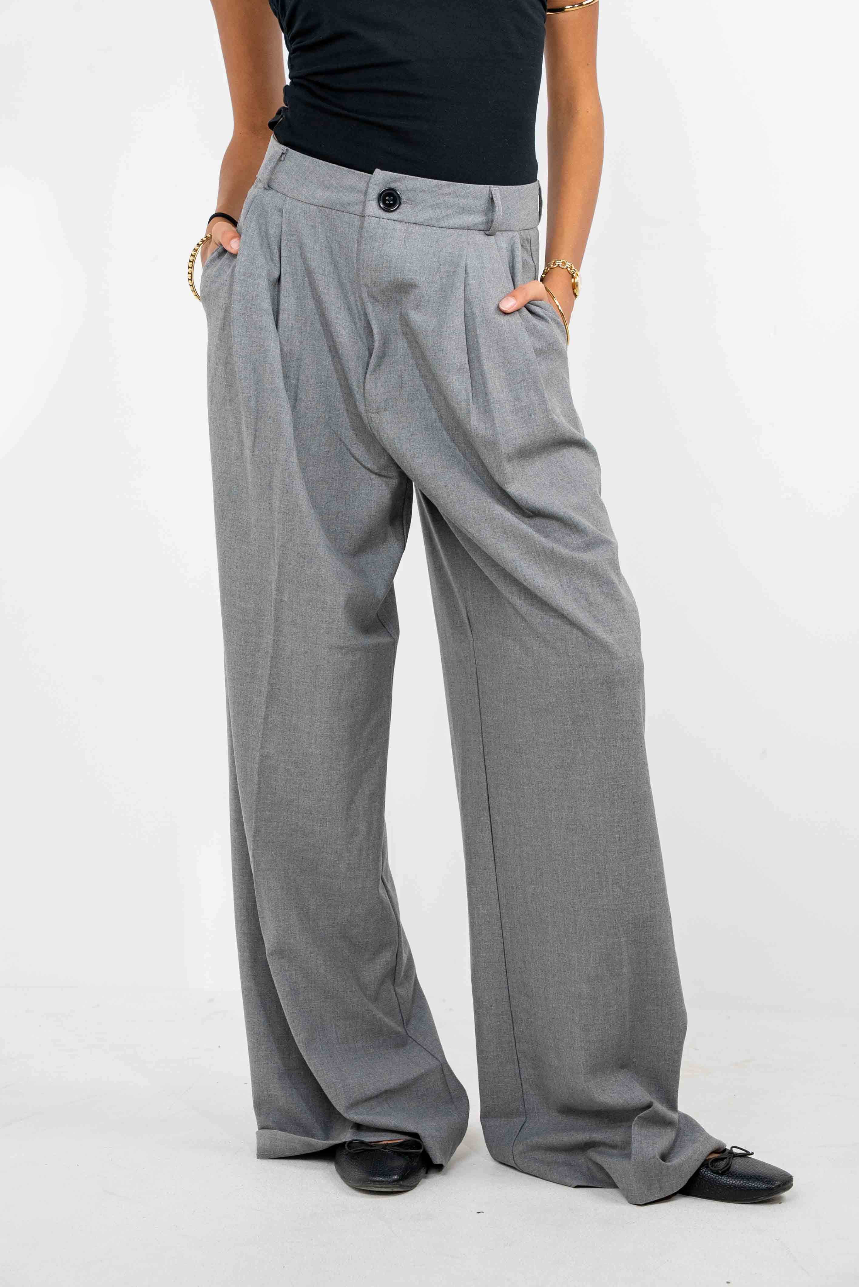 Grey Flow Trousers