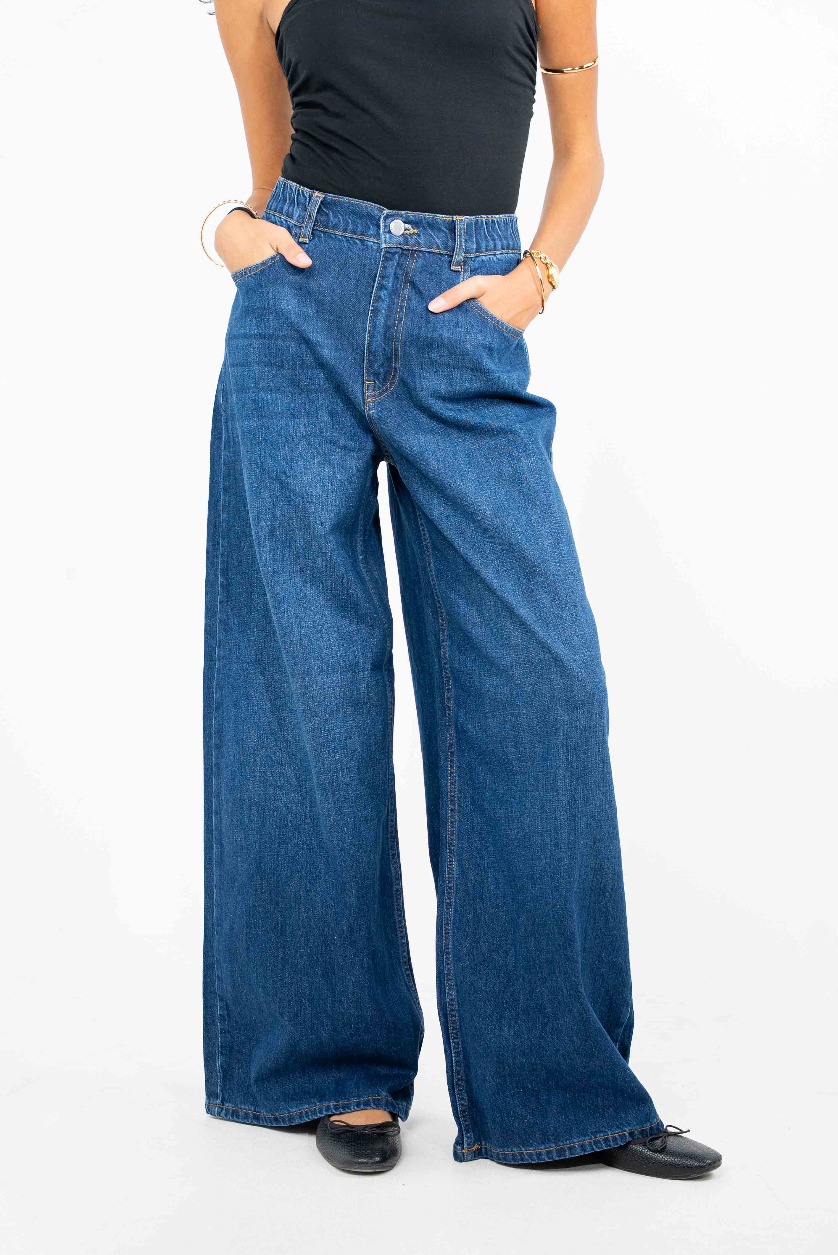Classic Blue Wide-Leg