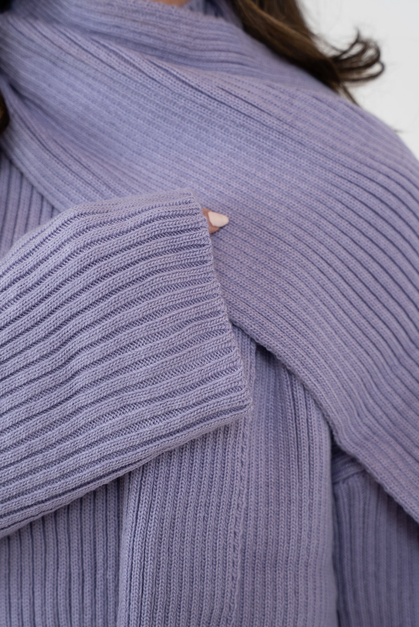 Skirt Scarf And Blouse wool set