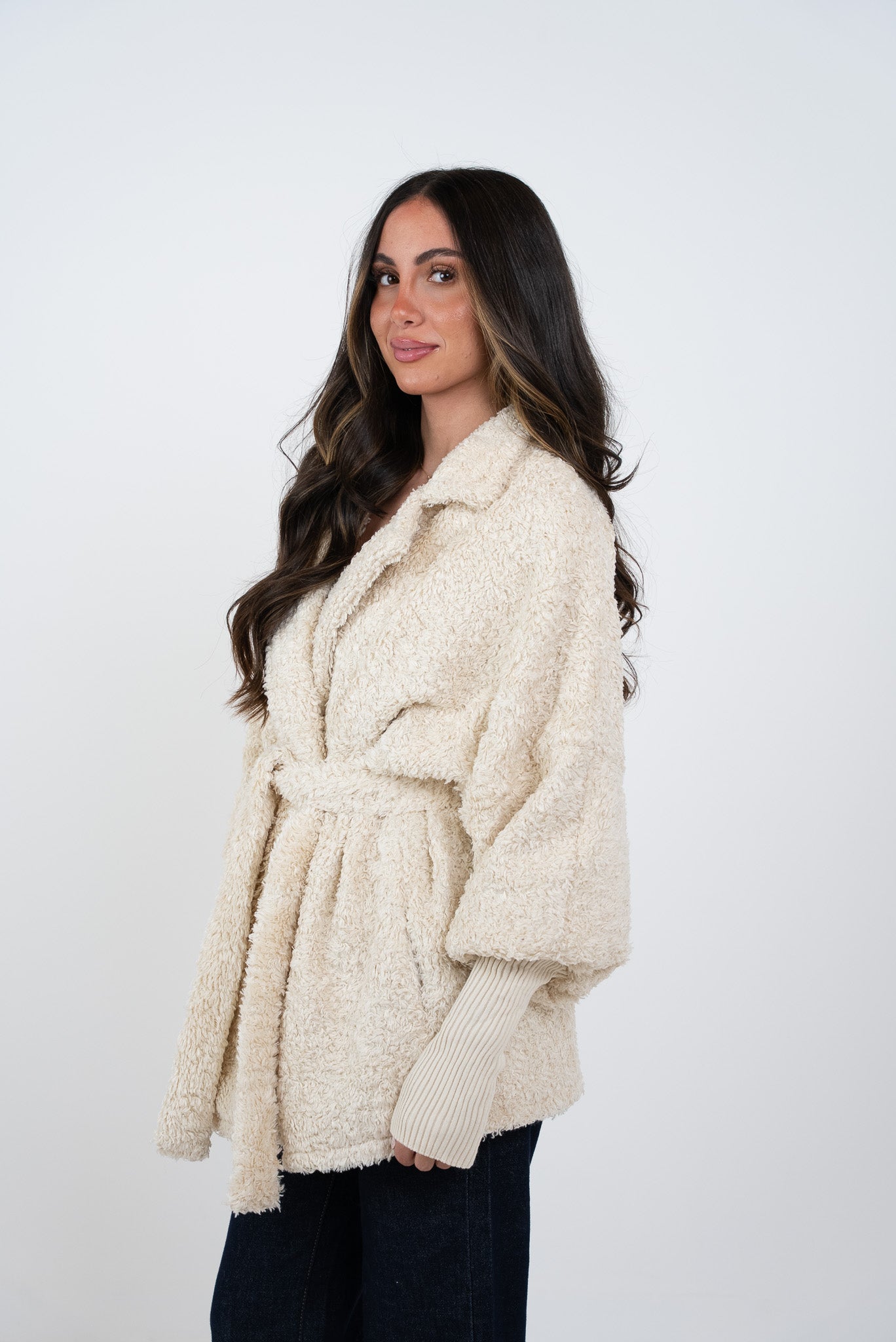 Robe Style Fur Jacket