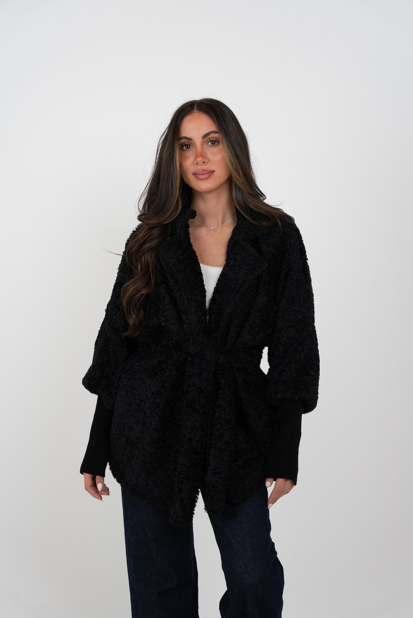 Robe Style Fur Jacket
