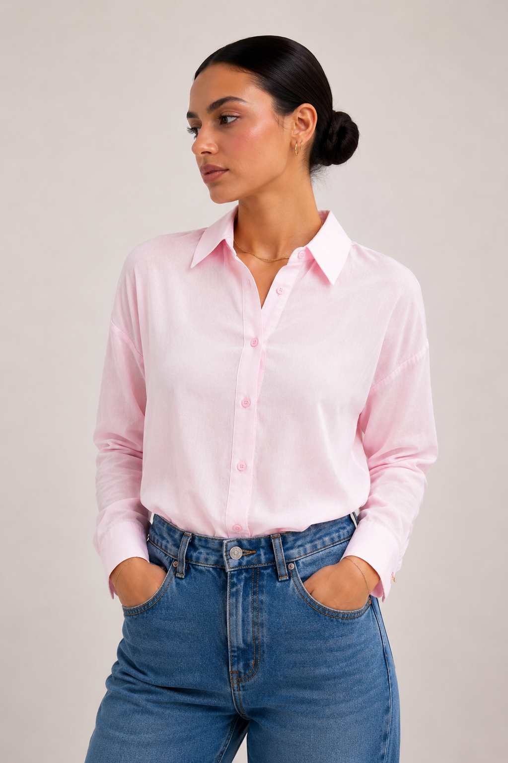 Oversized button-down shirt
