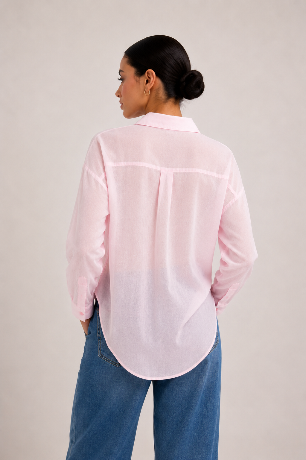 Oversized button-down shirt