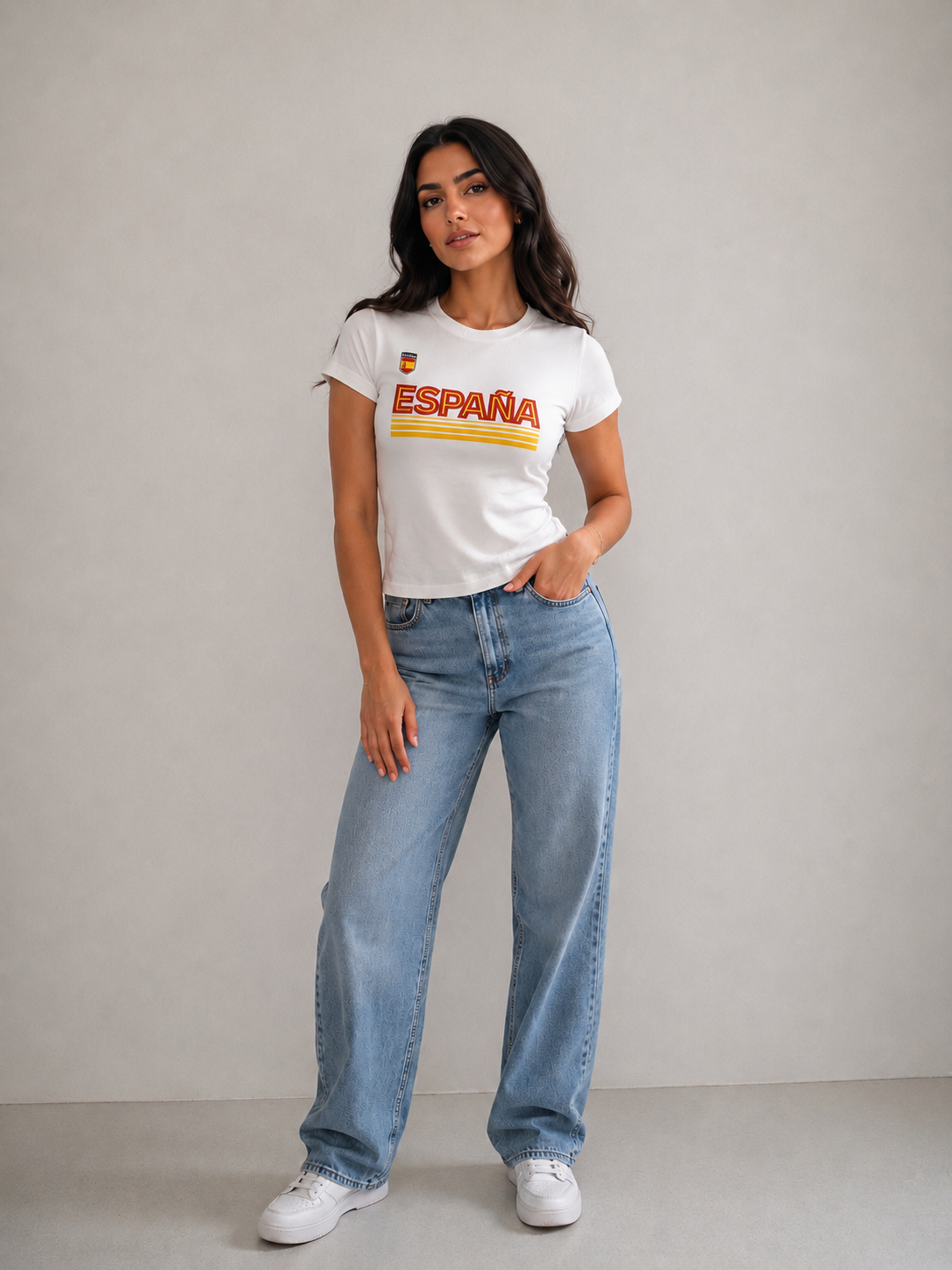 Printed white T-shirt