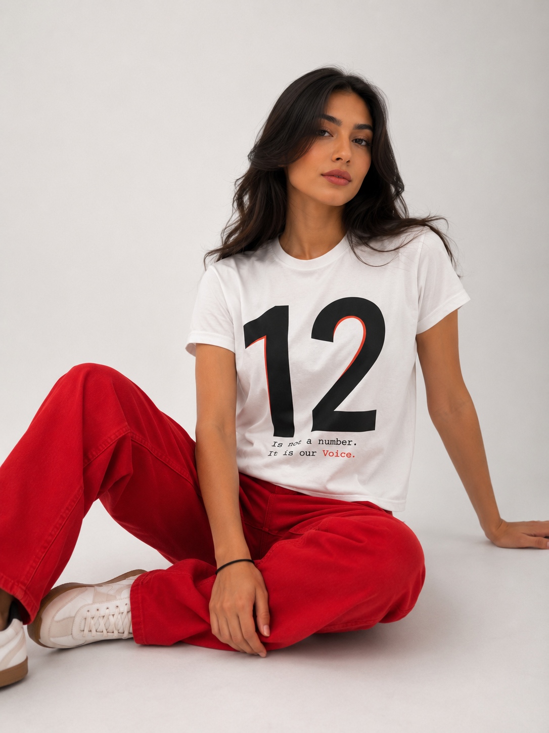 T-shirt printed " 12 Is not a number. It is our Voice."
