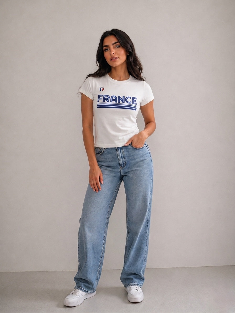 Printed white T-shirt