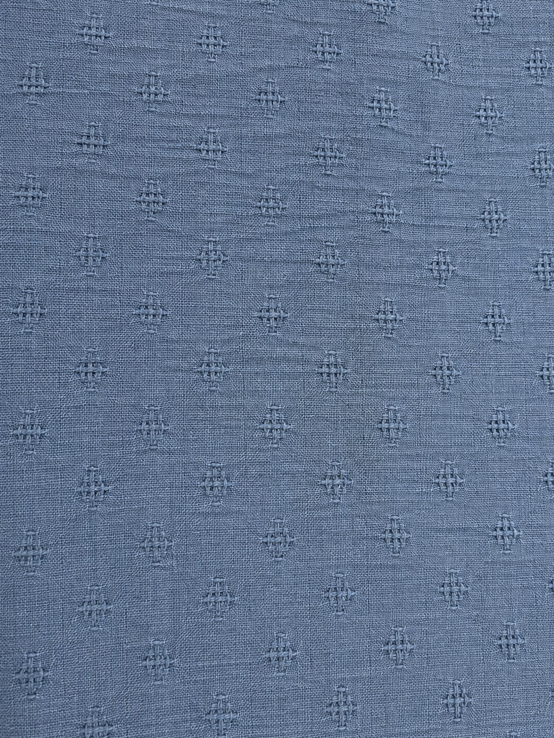 Straight-leg linen trousers with eyelet details