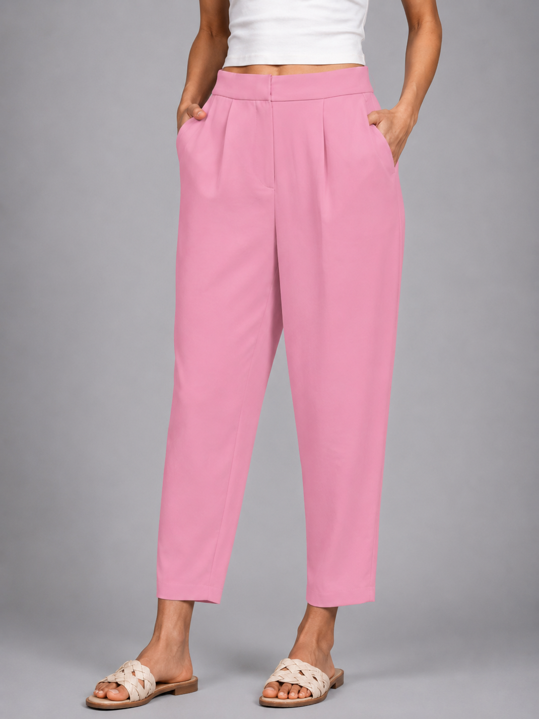 Pink boyfriend jeans
