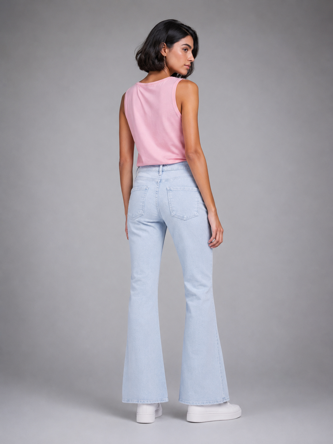 Colored bootcut jeans