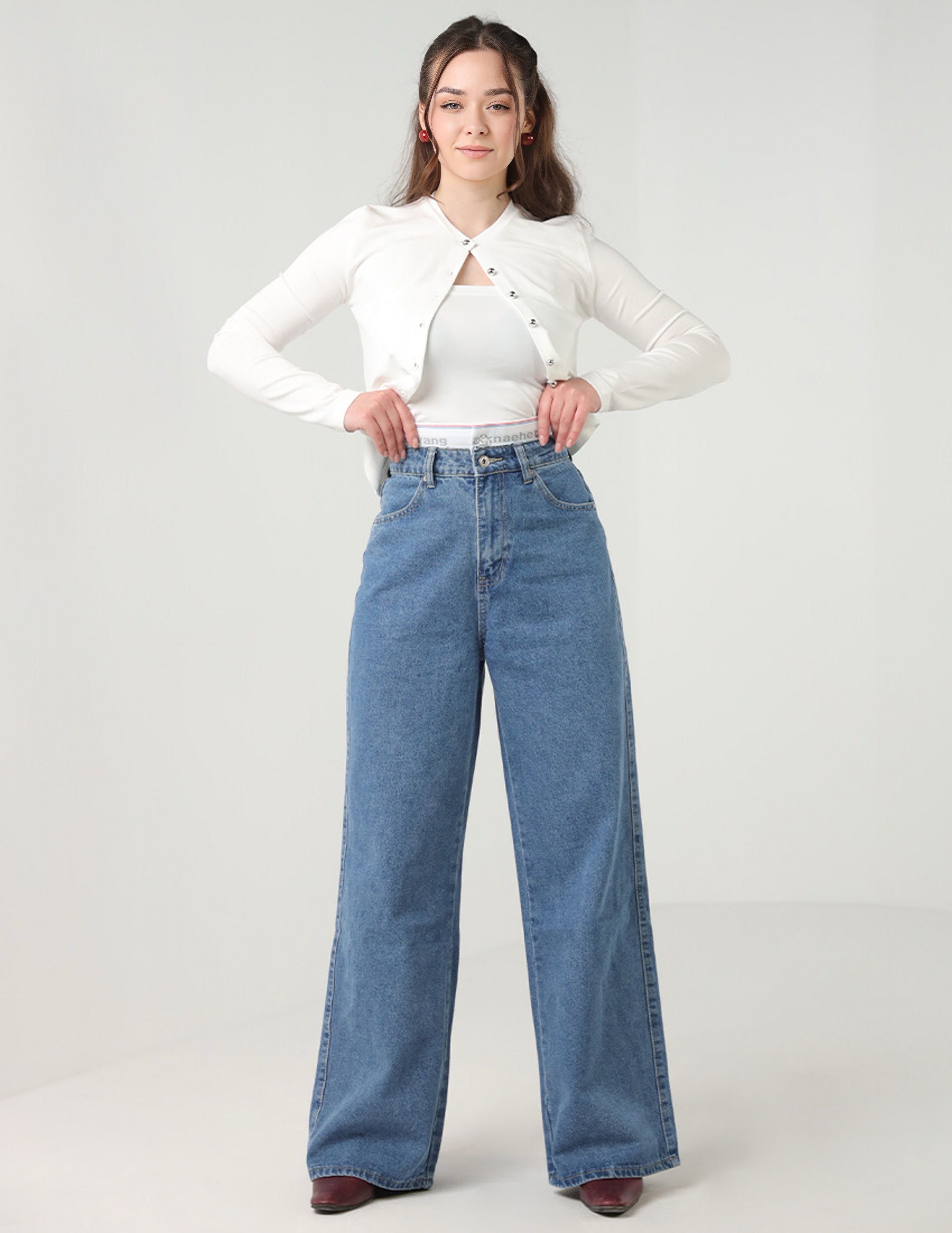 Two layers waist Jeans