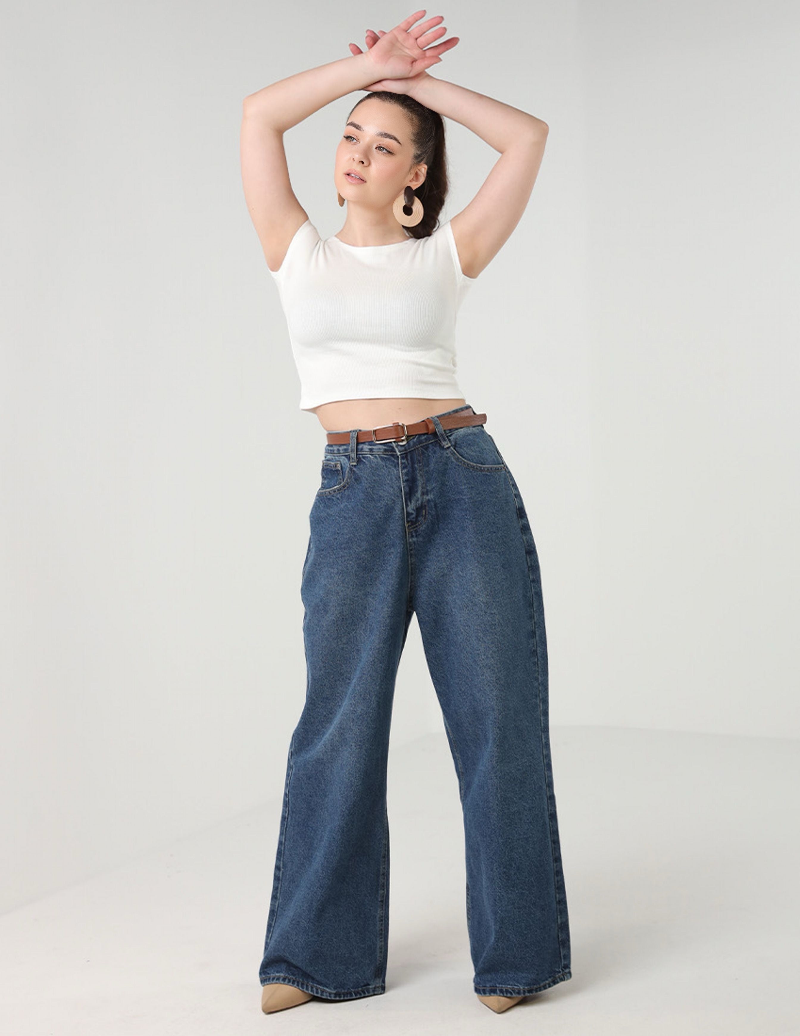 Blue Wide legged Jeans