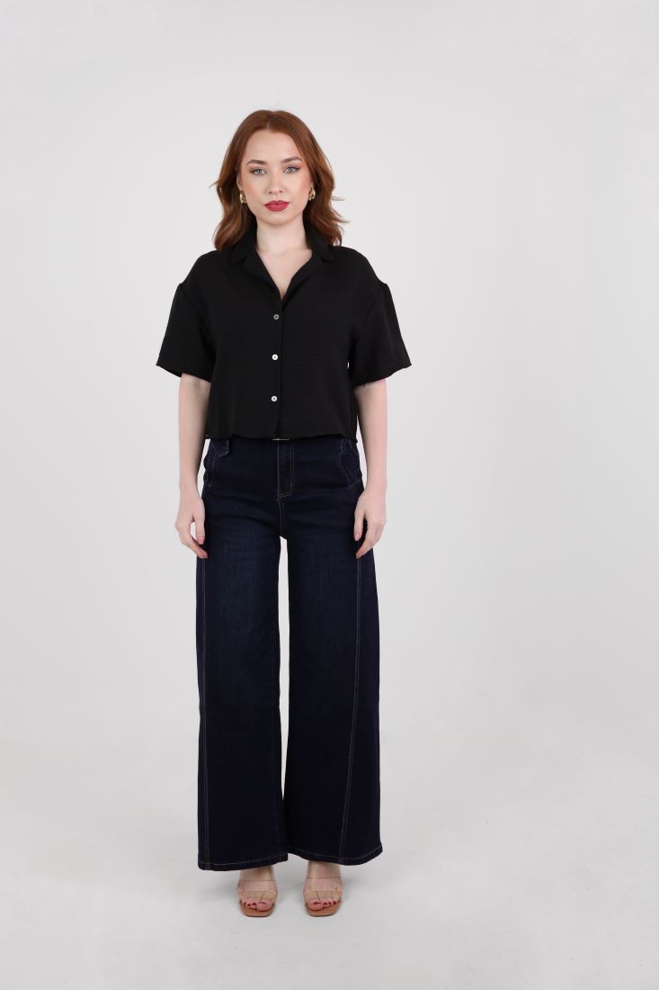 Lenin cropped short-sleeved shirt