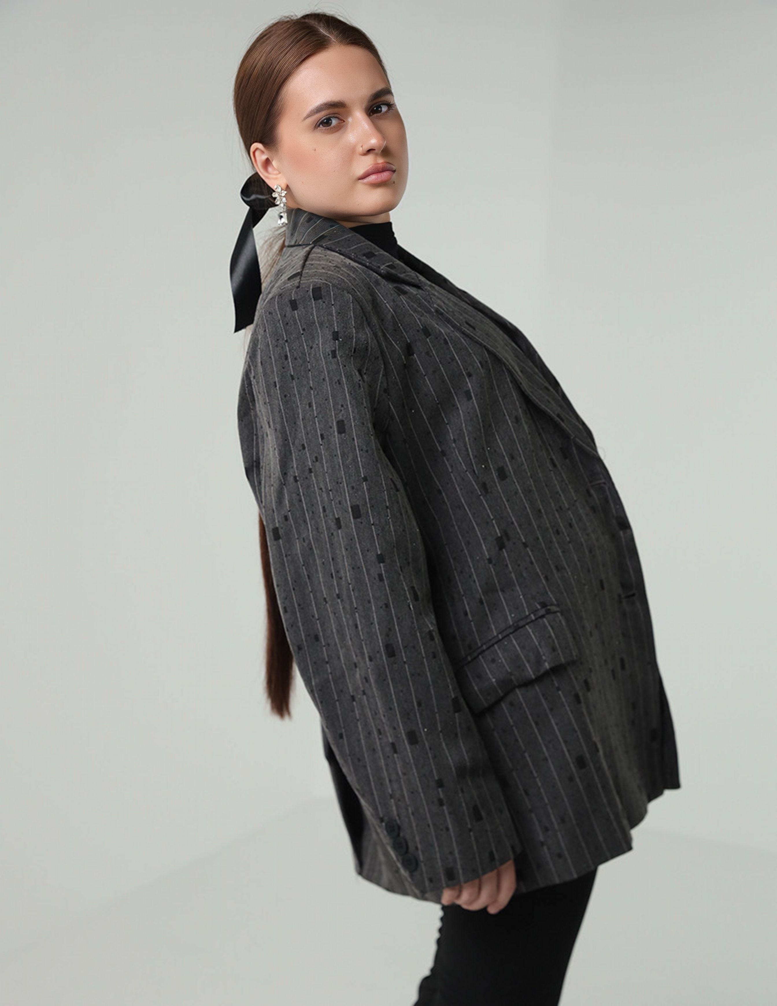 Grey Oversized Blazer