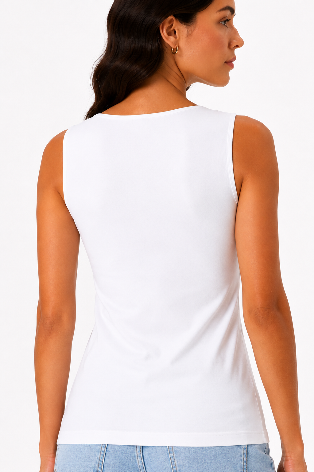 Basic sleeveless round-neck  tank top