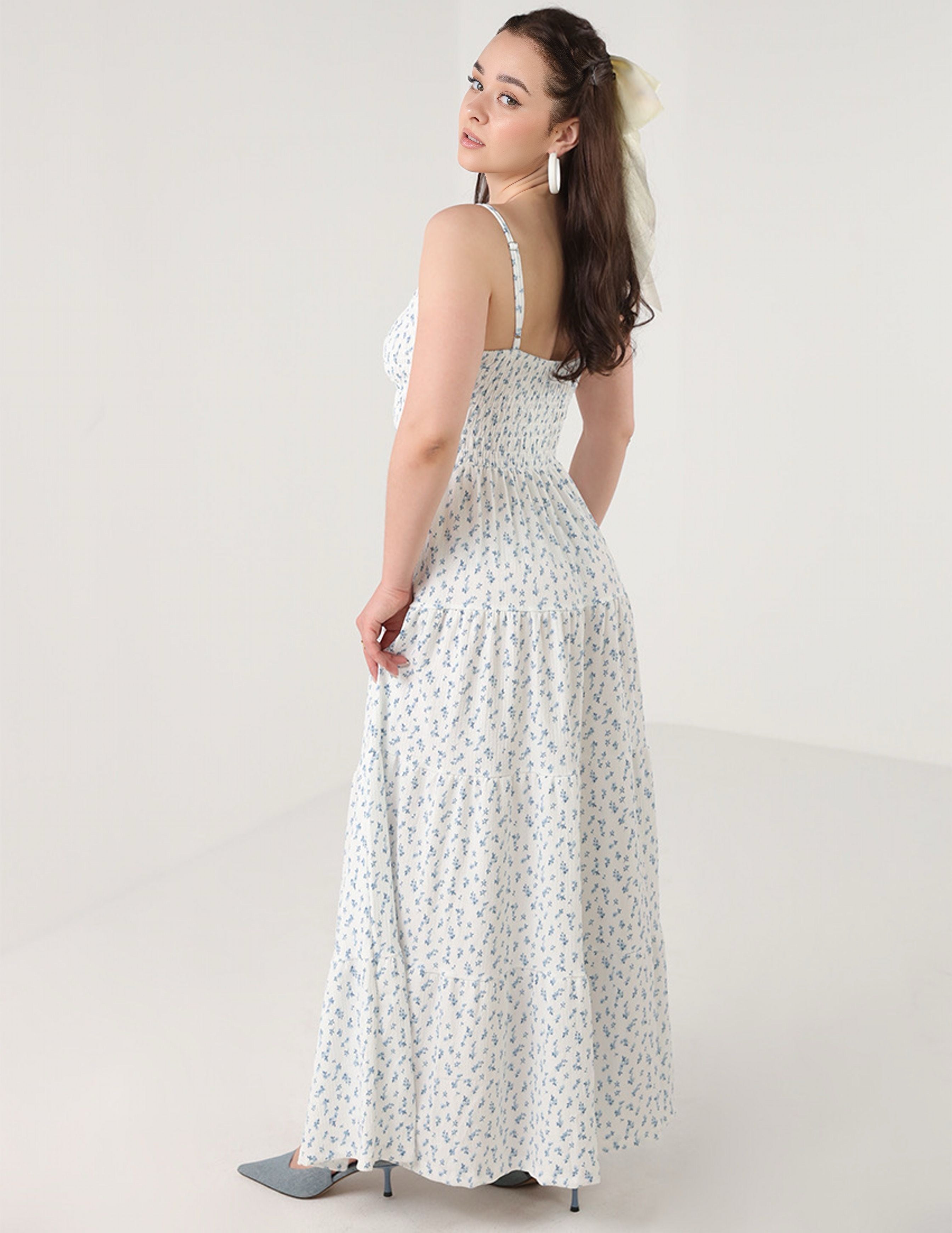 A white floral dress