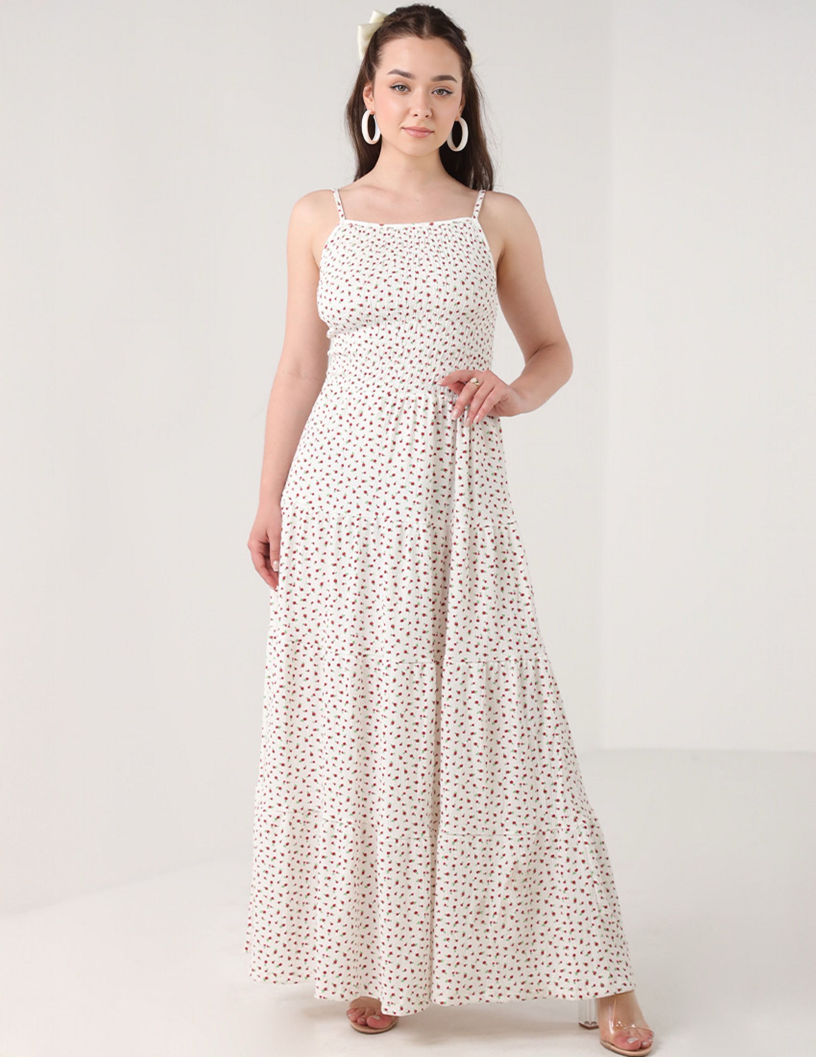 A white floral dress