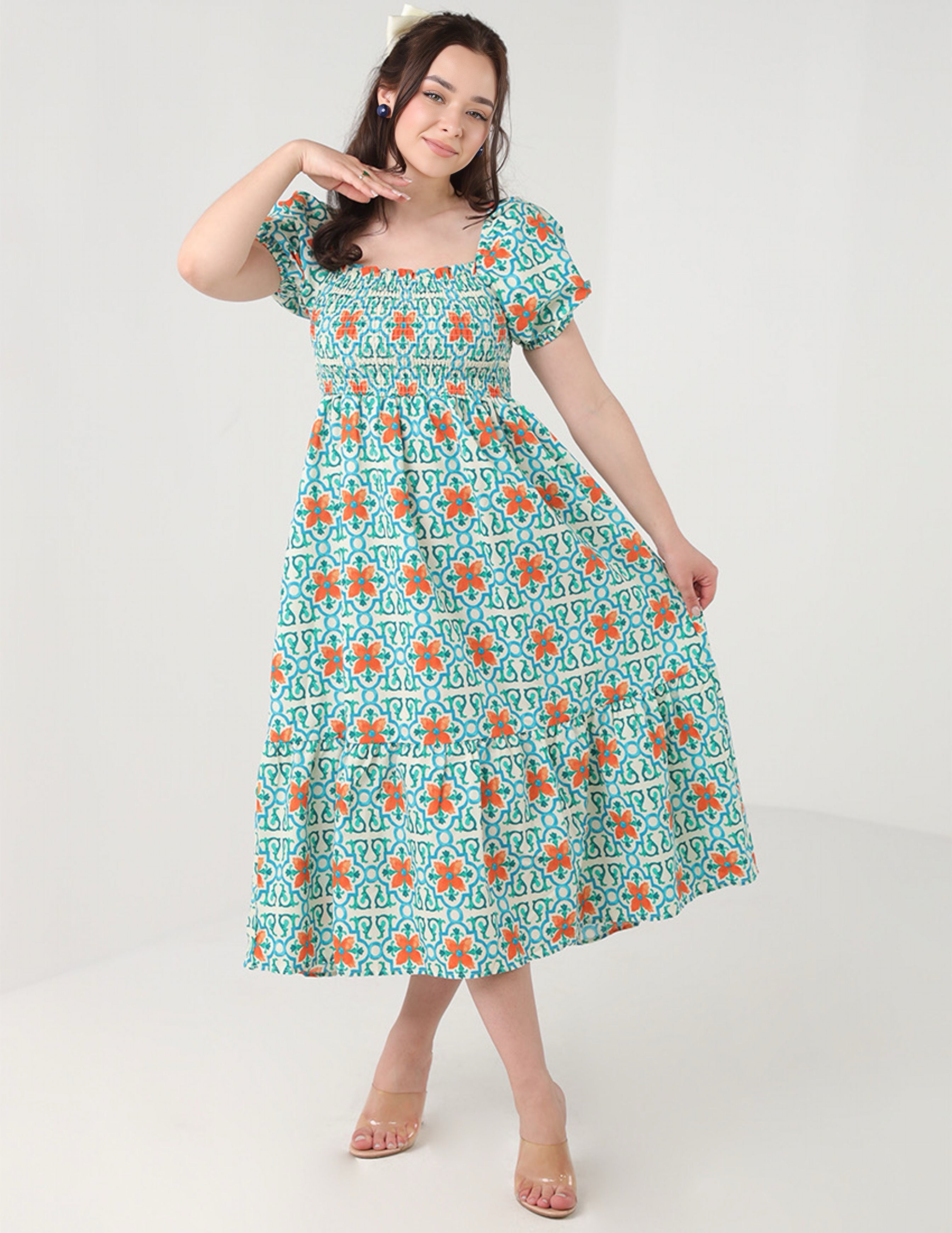 Printed Midi Dess