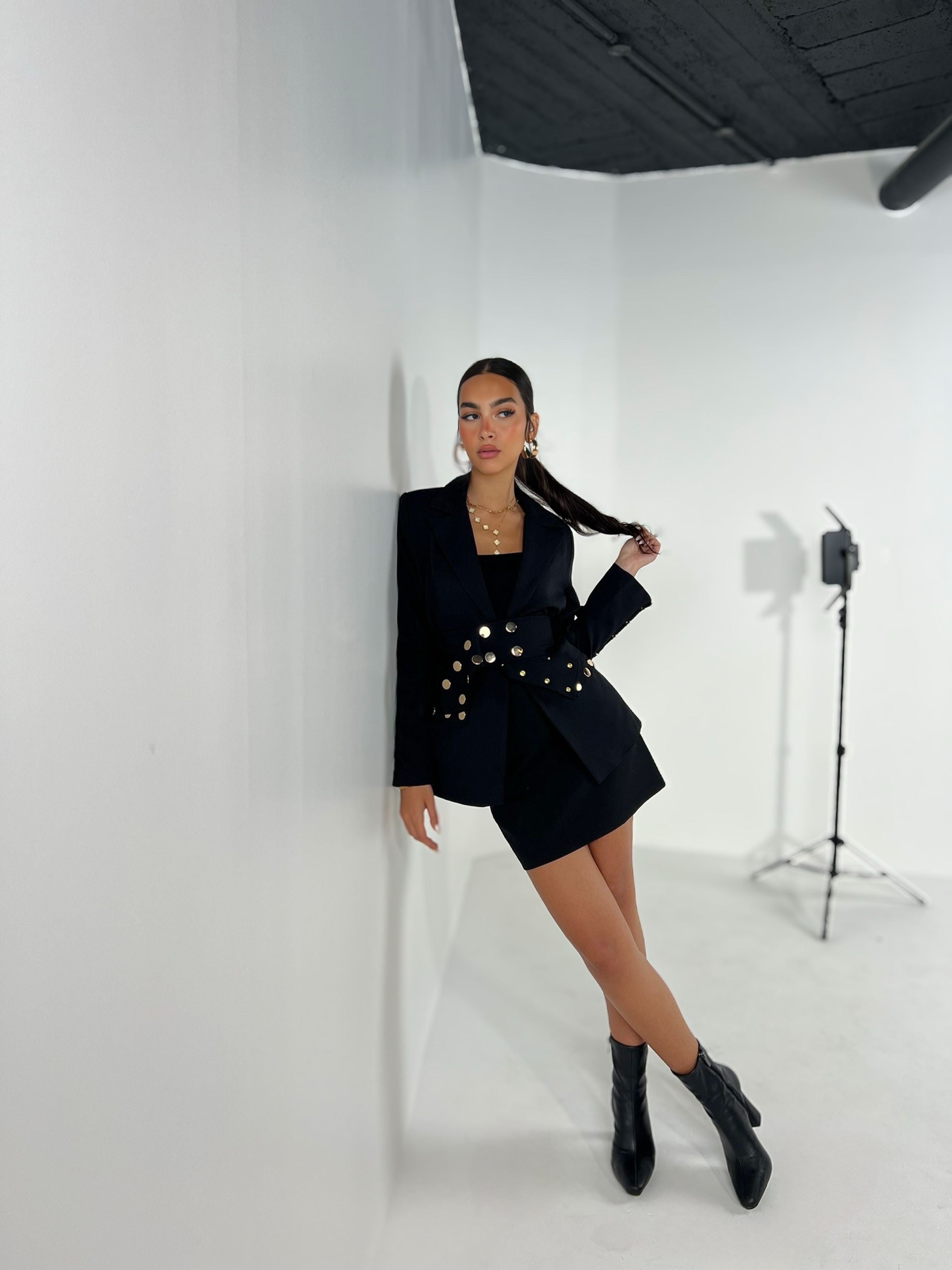 Black Blazer with Belt